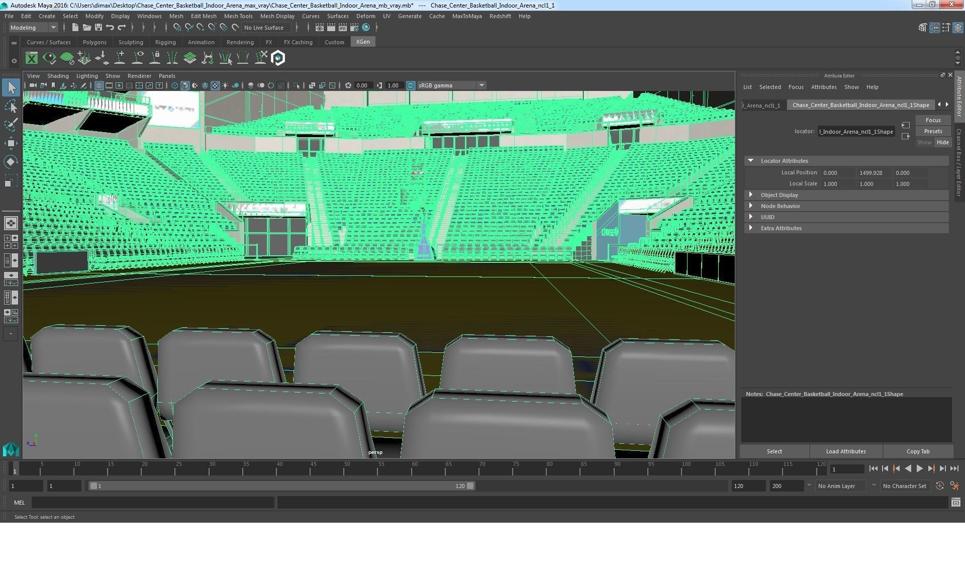 Chase Center Basketball Indoor Arena 3D model_20
