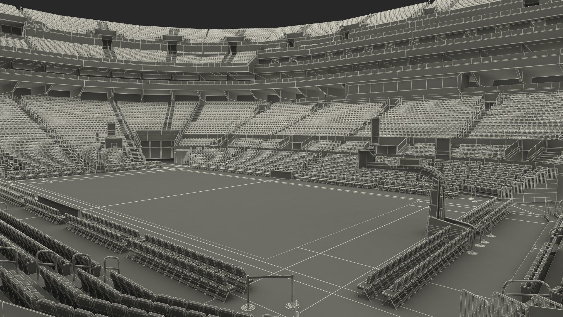 Chase Center Basketball Indoor Arena 3D model_29
