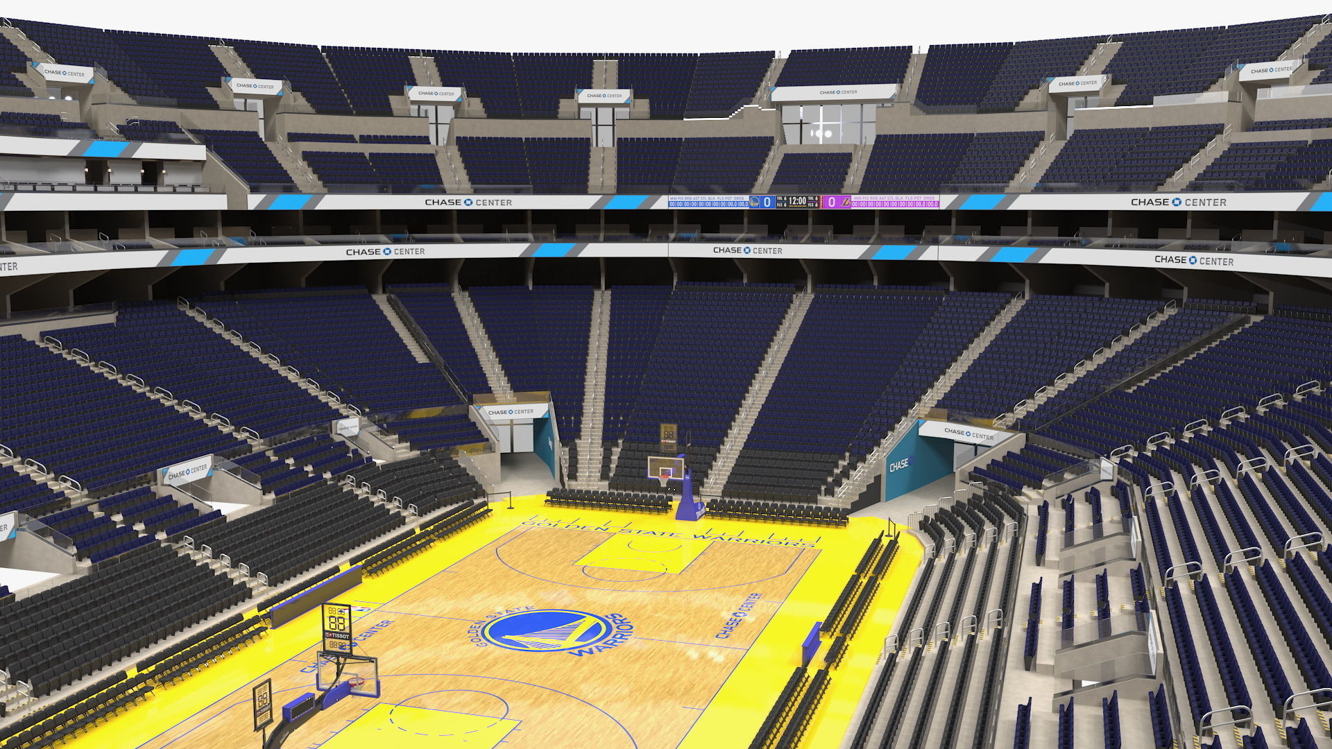 Chase Center Basketball Indoor Arena 3D model_5