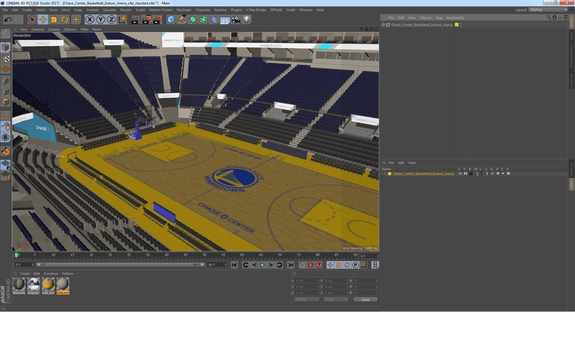Chase Center Basketball Indoor Arena 3D model_21