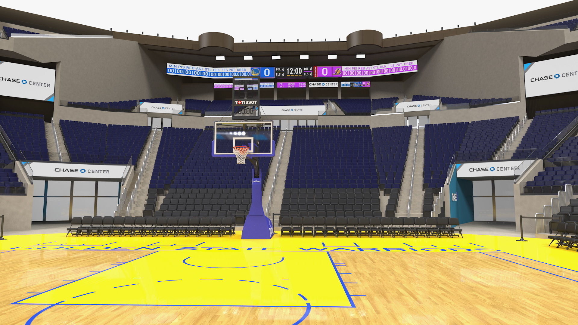 Chase Center Basketball Indoor Arena 3D model_9