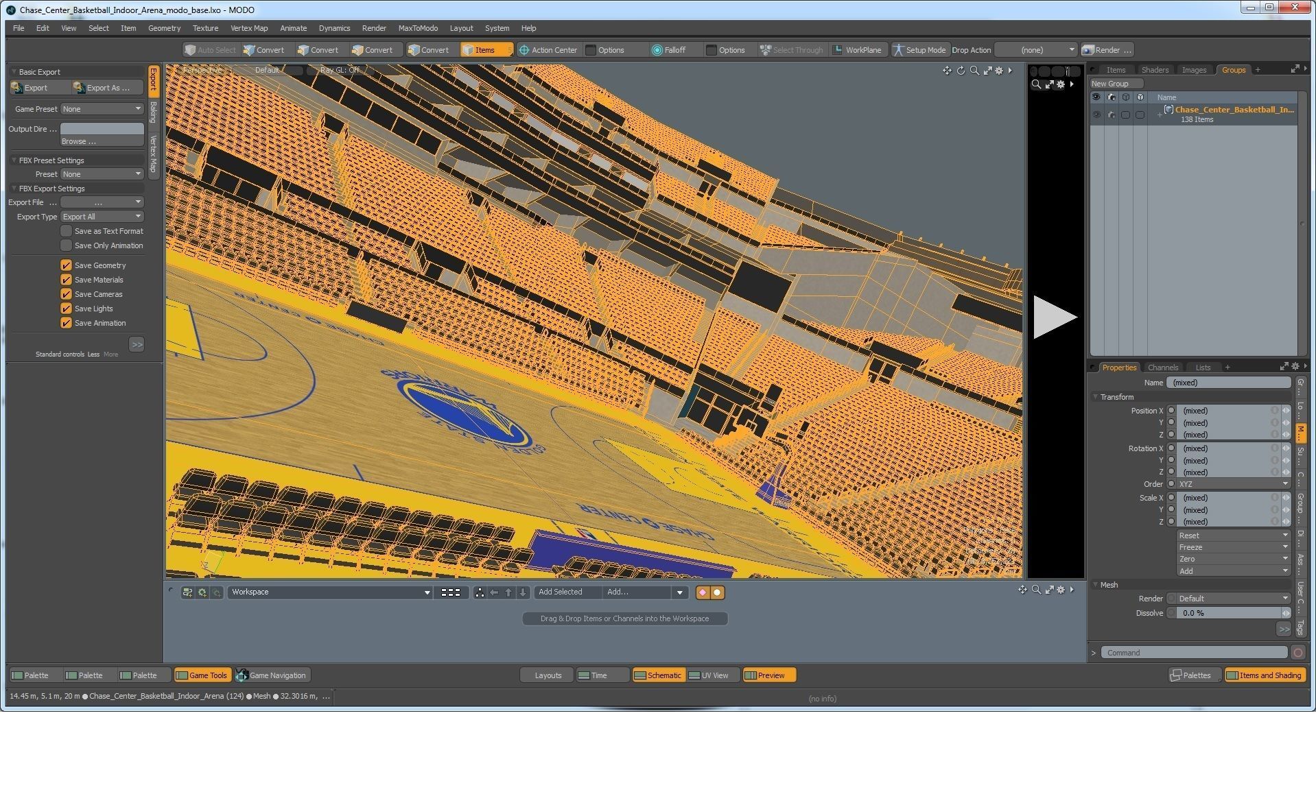 Chase Center Basketball Indoor Arena 3D model_19