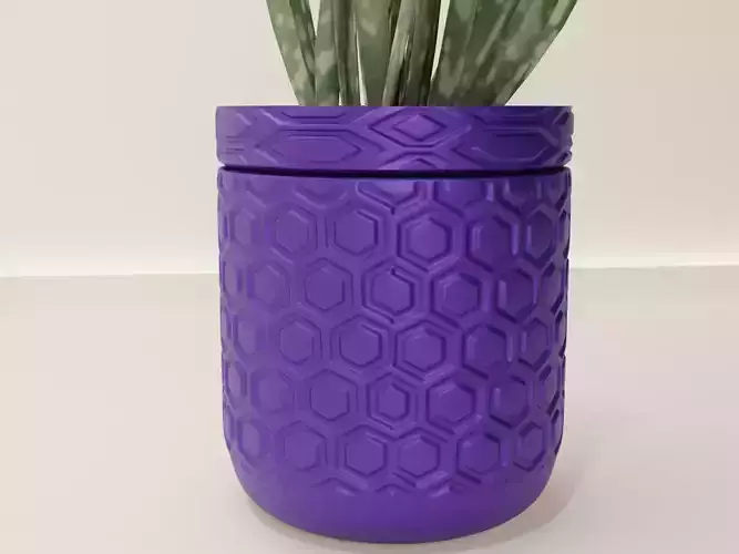 Self-Watering Planter hexagon 59 3D print model