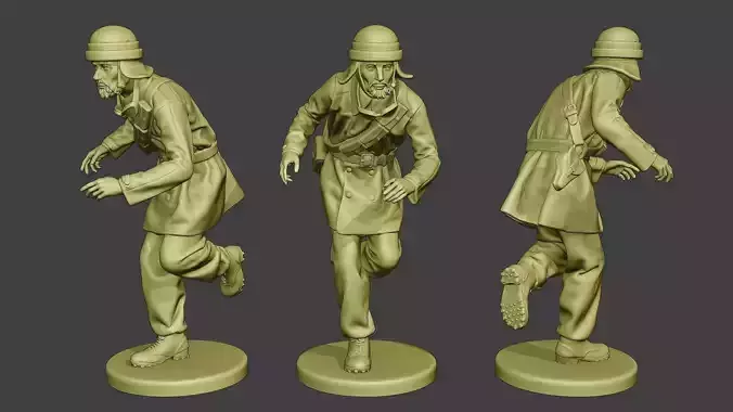 Italian Tank Crew Unit ww2 Run ITCU1 3D print model