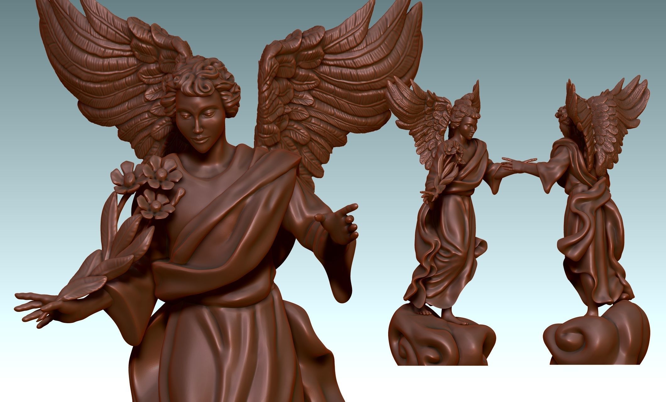 Arch-angel Uriel-Oriel-Auriel- CNC - Wood - Stone - Metal 3D print model_16