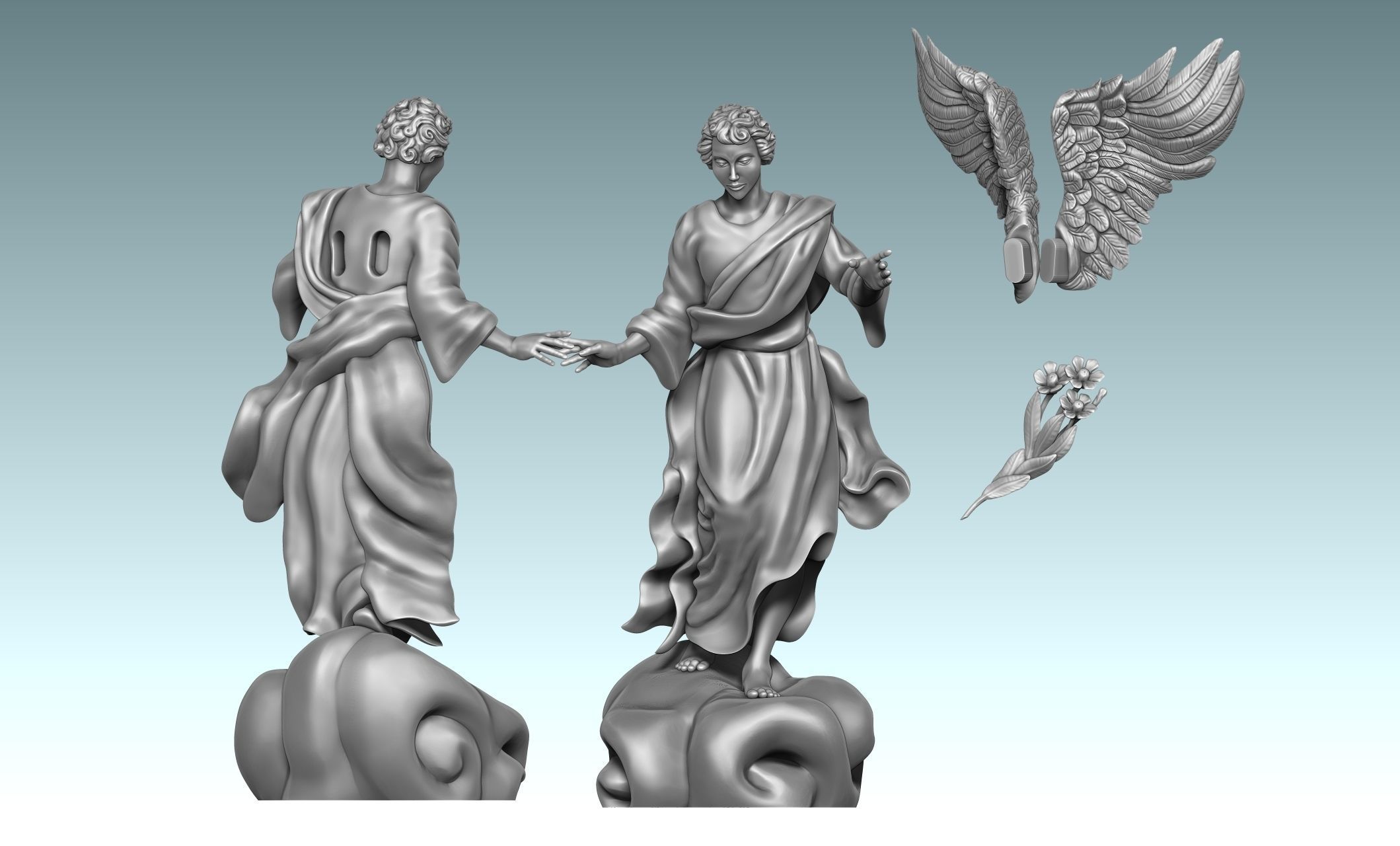 Arch-angel Uriel-Oriel-Auriel- CNC - Wood - Stone - Metal 3D print model_2