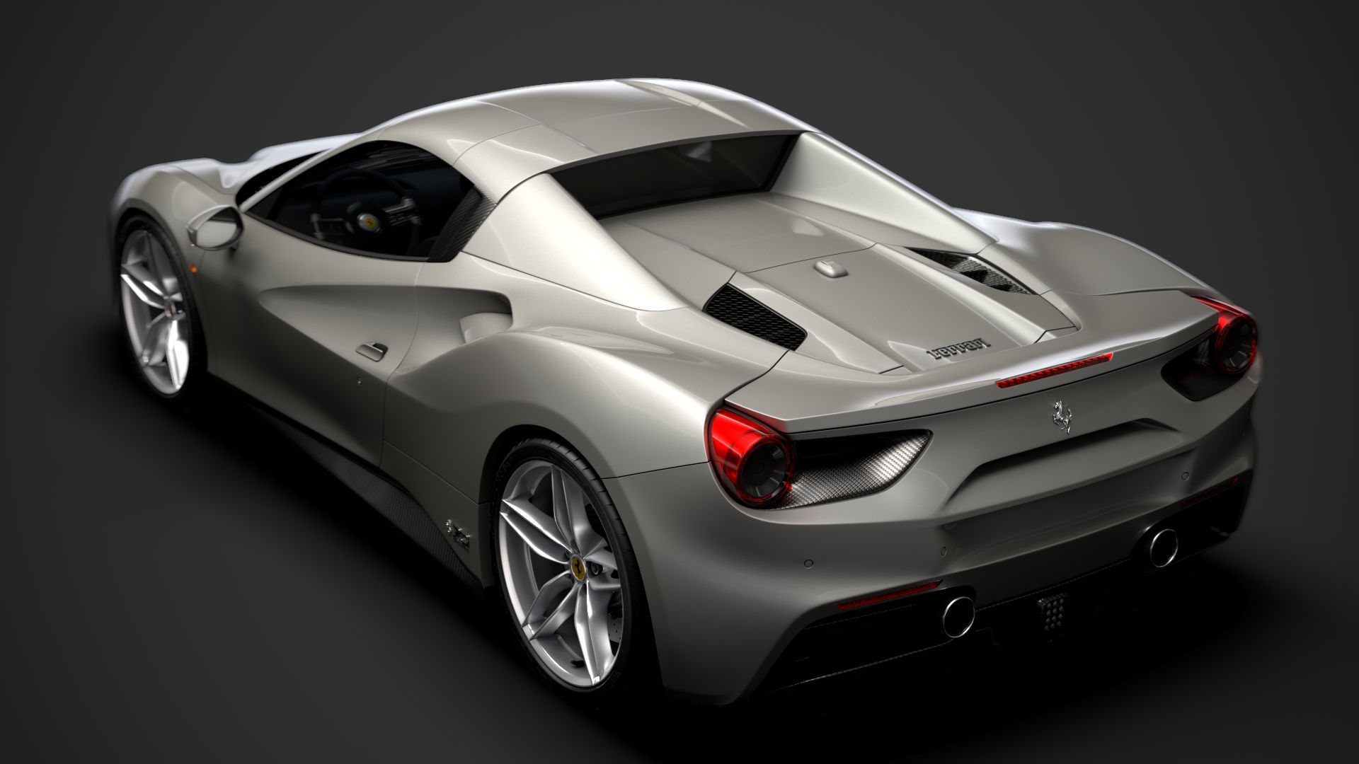 Ferrari 488 Spider Sleek Beauty 2018 3D model_3