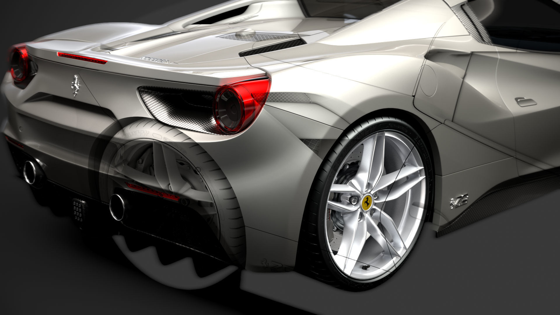 Ferrari 488 Spider Sleek Beauty 2018 3D model_11