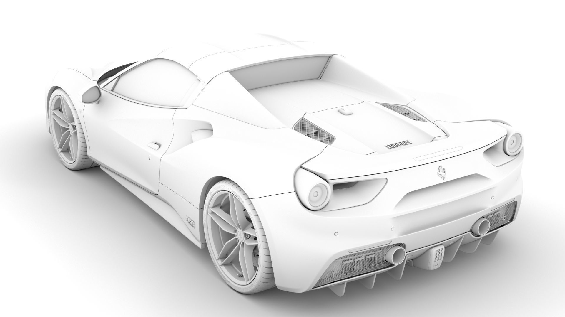 Ferrari 488 Spider Sleek Beauty 2018 3D model_17