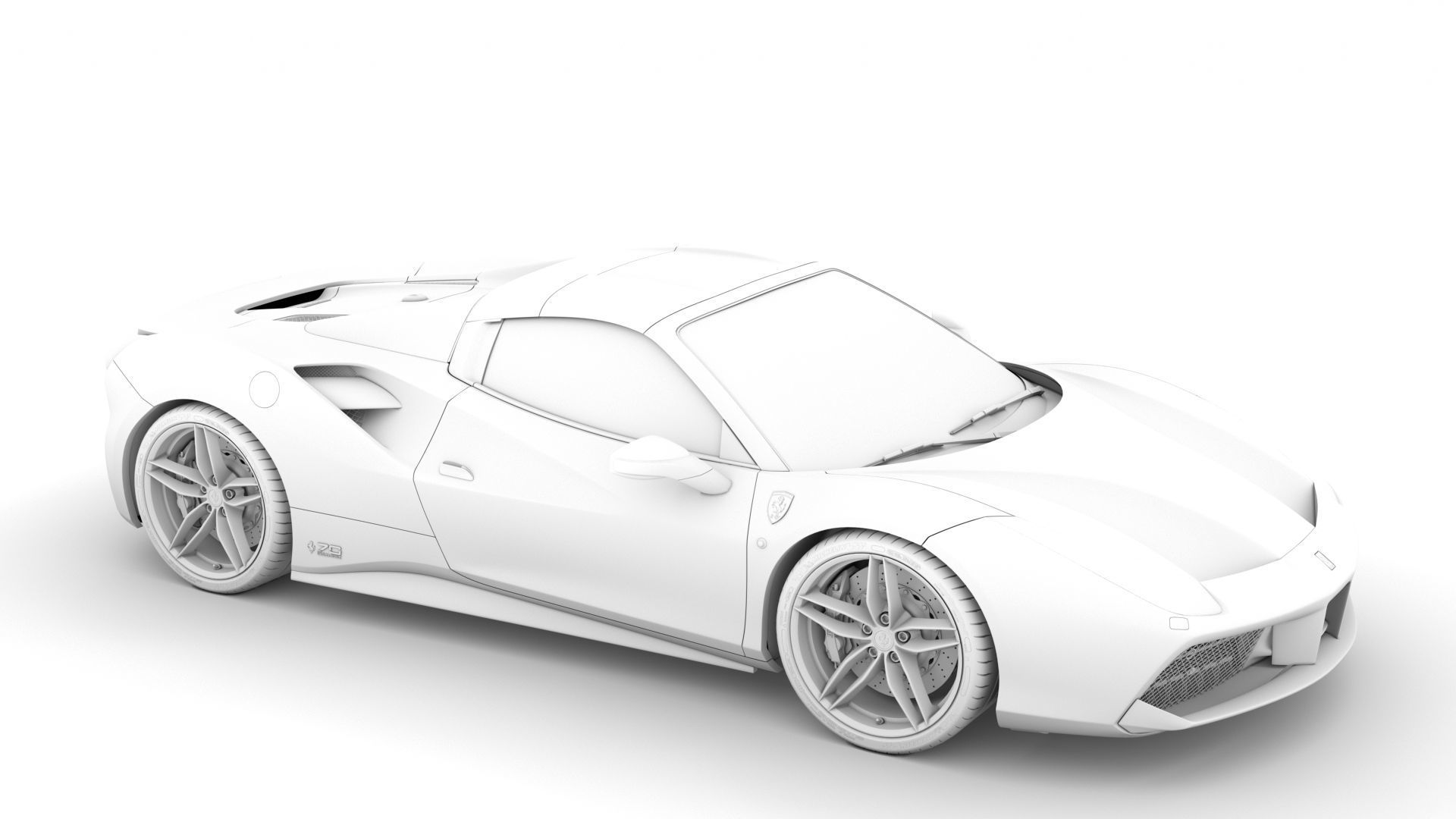 Ferrari 488 Spider Sleek Beauty 2018 3D model_26