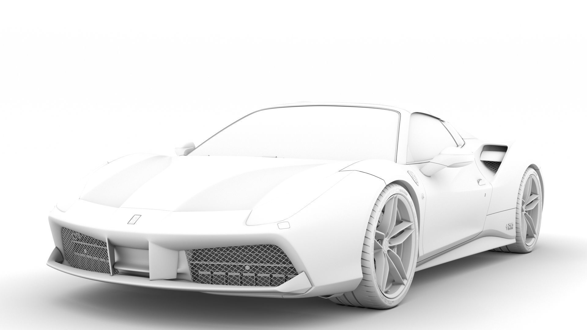 Ferrari 488 Spider Sleek Beauty 2018 3D model_22