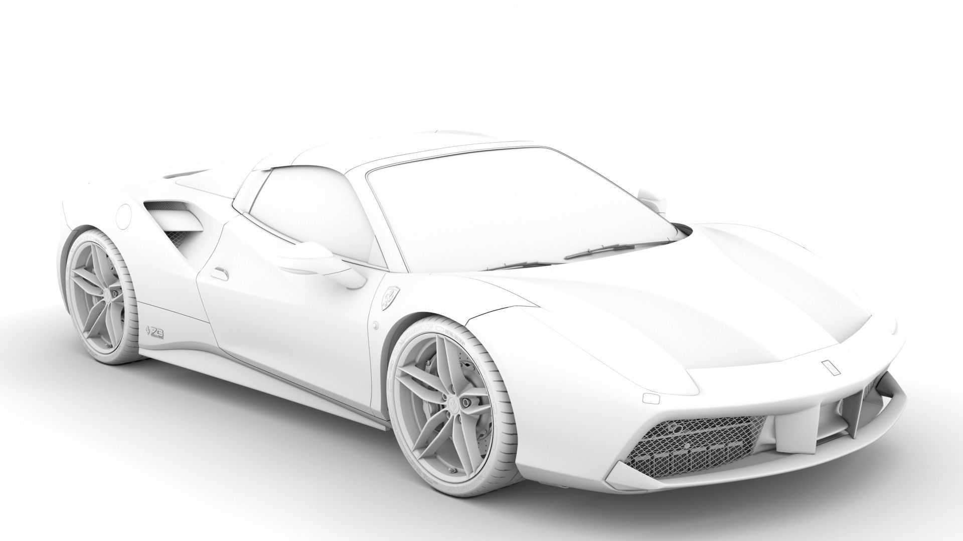 Ferrari 488 Spider Sleek Beauty 2018 3D model_14