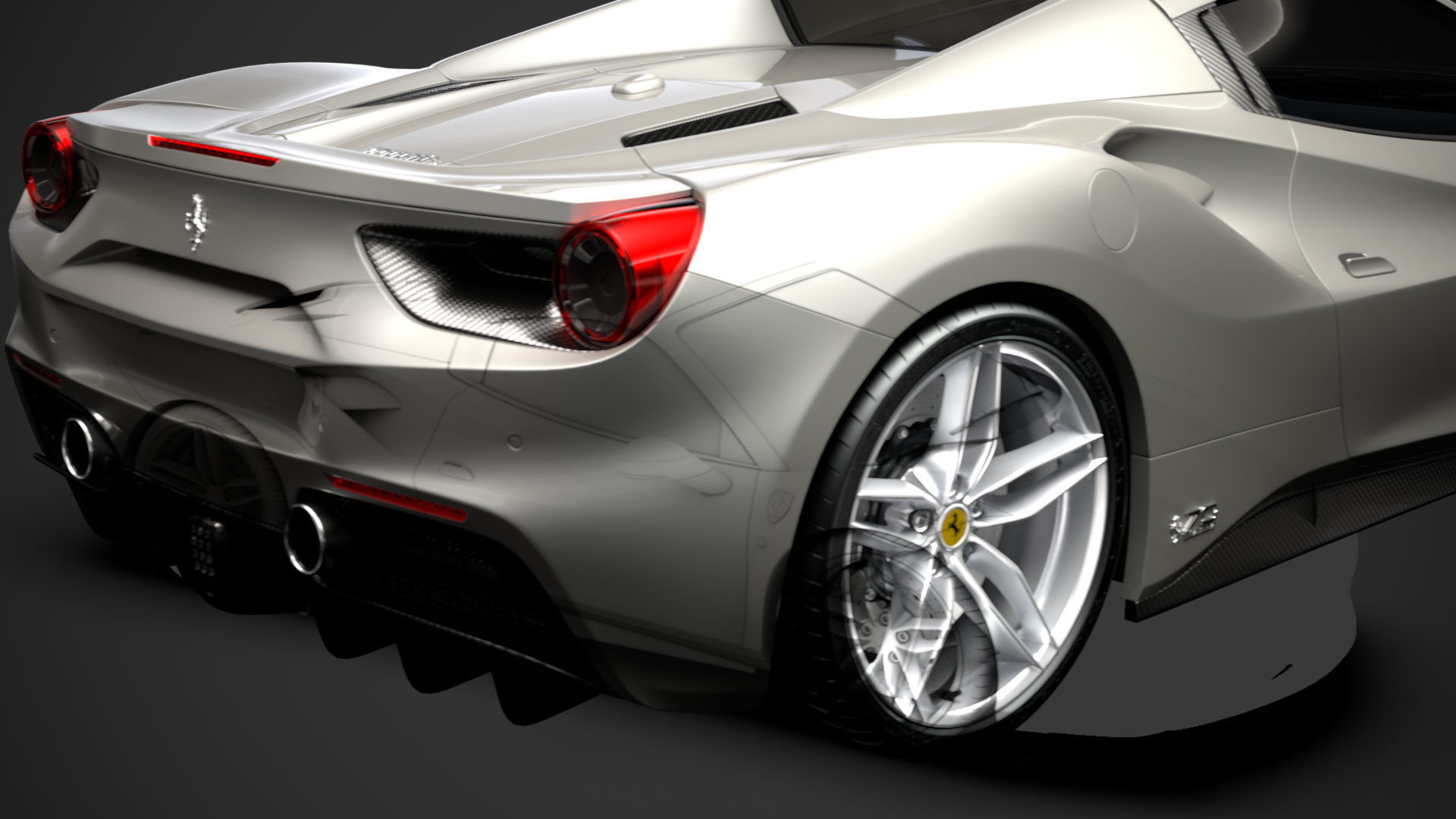 Ferrari 488 Spider Sleek Beauty 2018 3D model_12