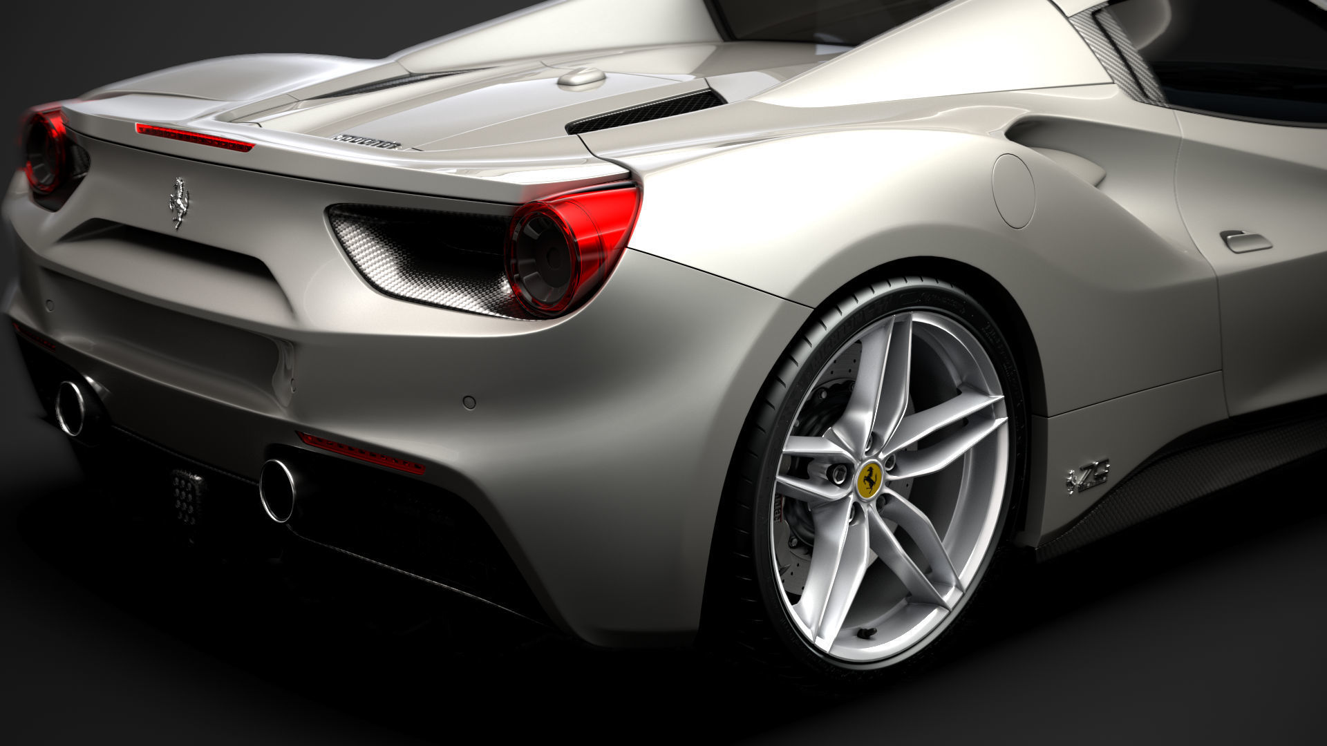 Ferrari 488 Spider Sleek Beauty 2018 3D model_10