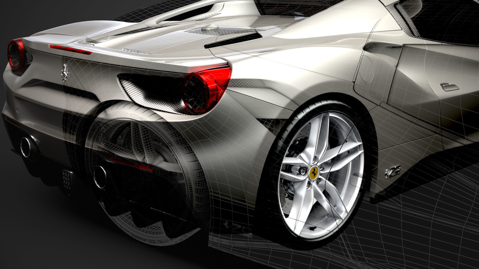 Ferrari 488 Spider Sleek Beauty 2018 3D model_39