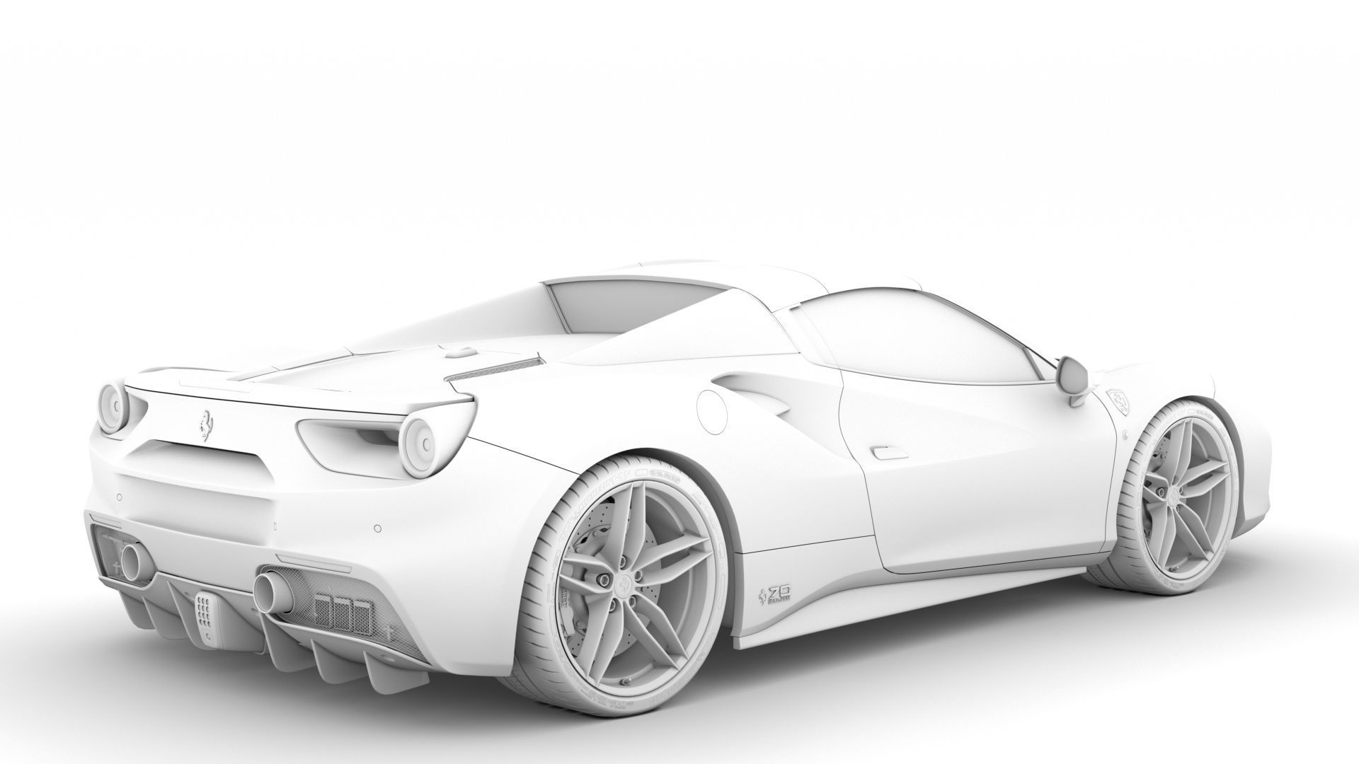 Ferrari 488 Spider Sleek Beauty 2018 3D model_16