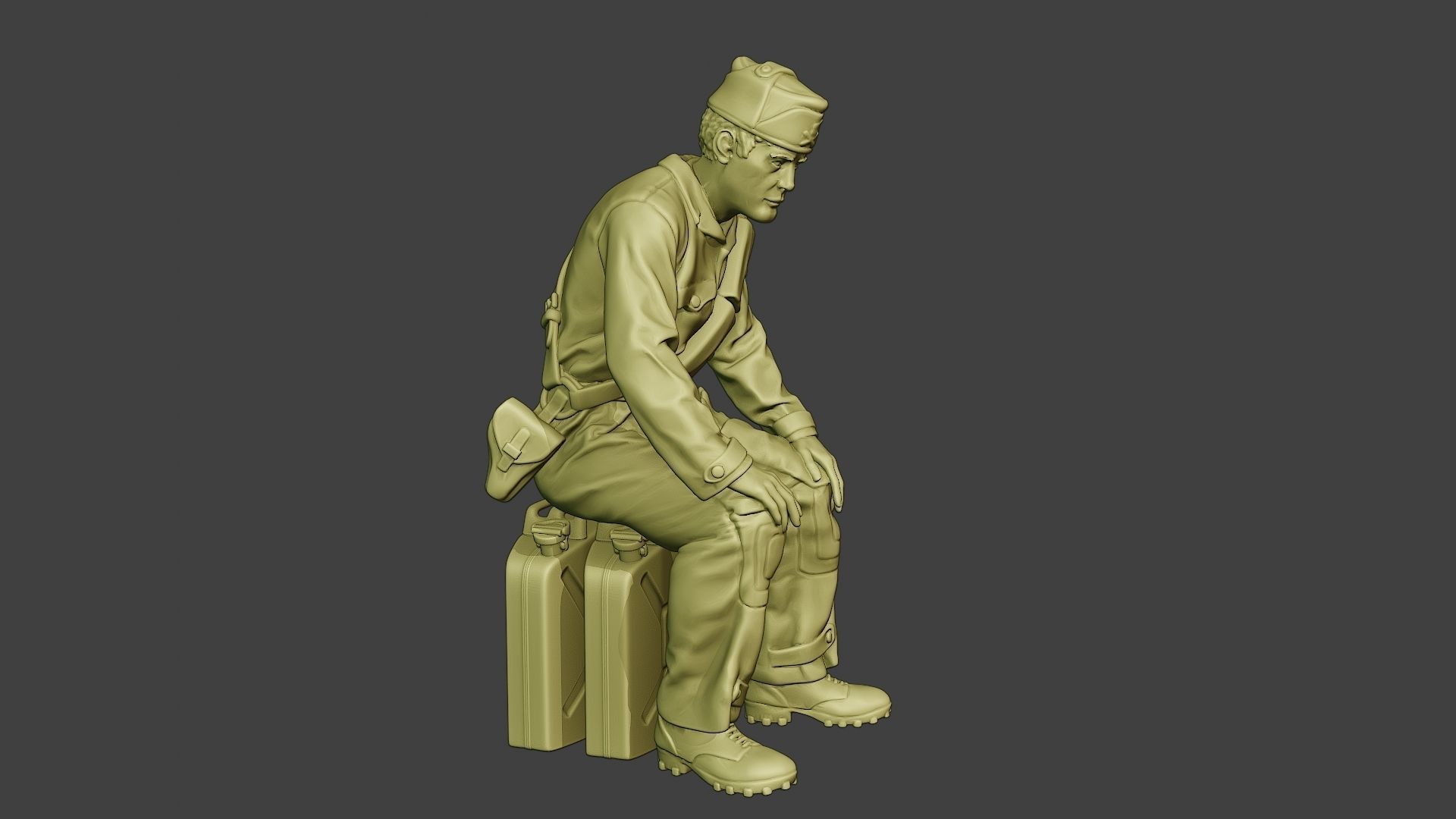 Italian Tank Crew Unit ww2 Sit ITCU1 3D print model_9