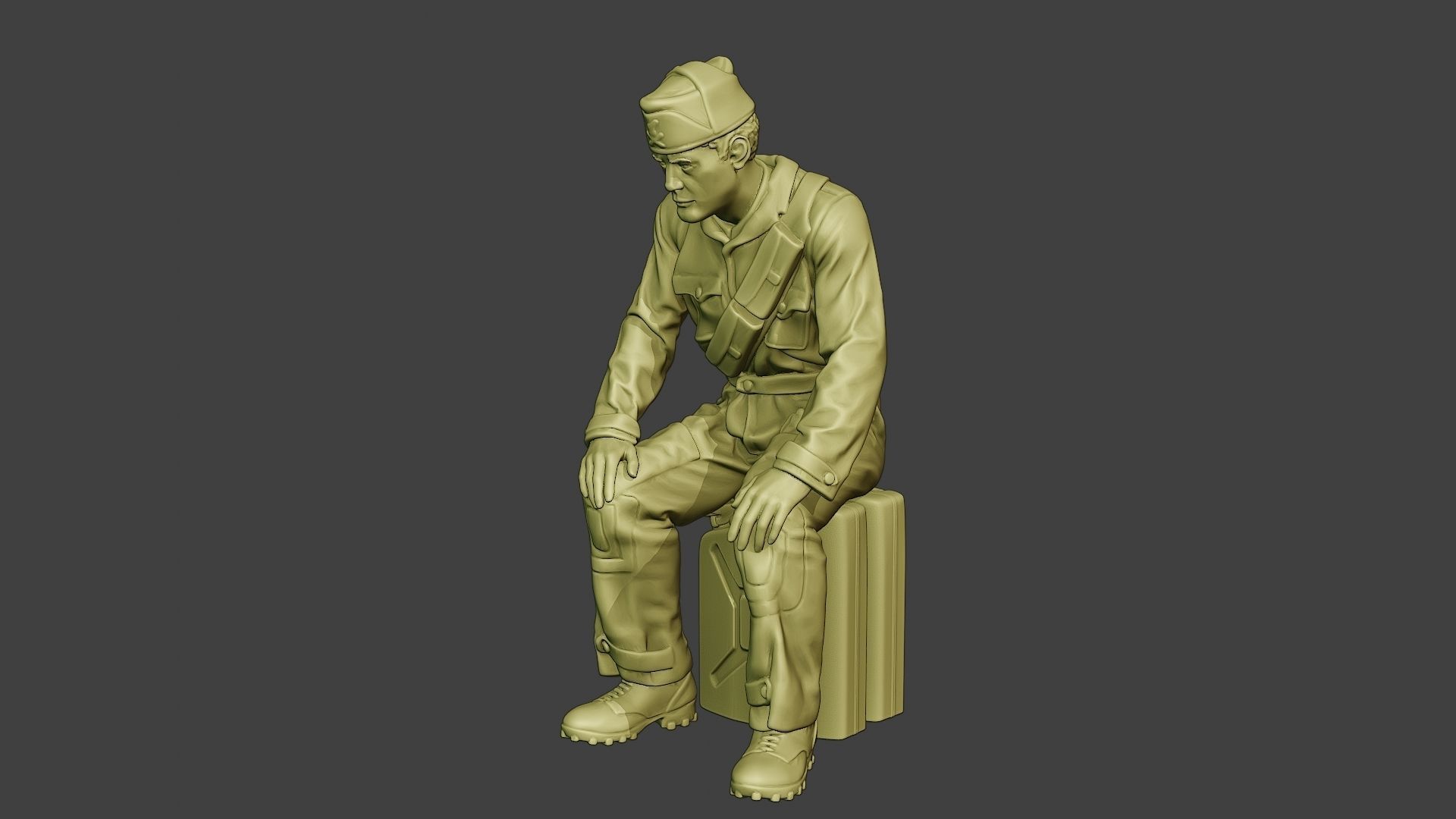 Italian Tank Crew Unit ww2 Sit ITCU1 3D print model_2