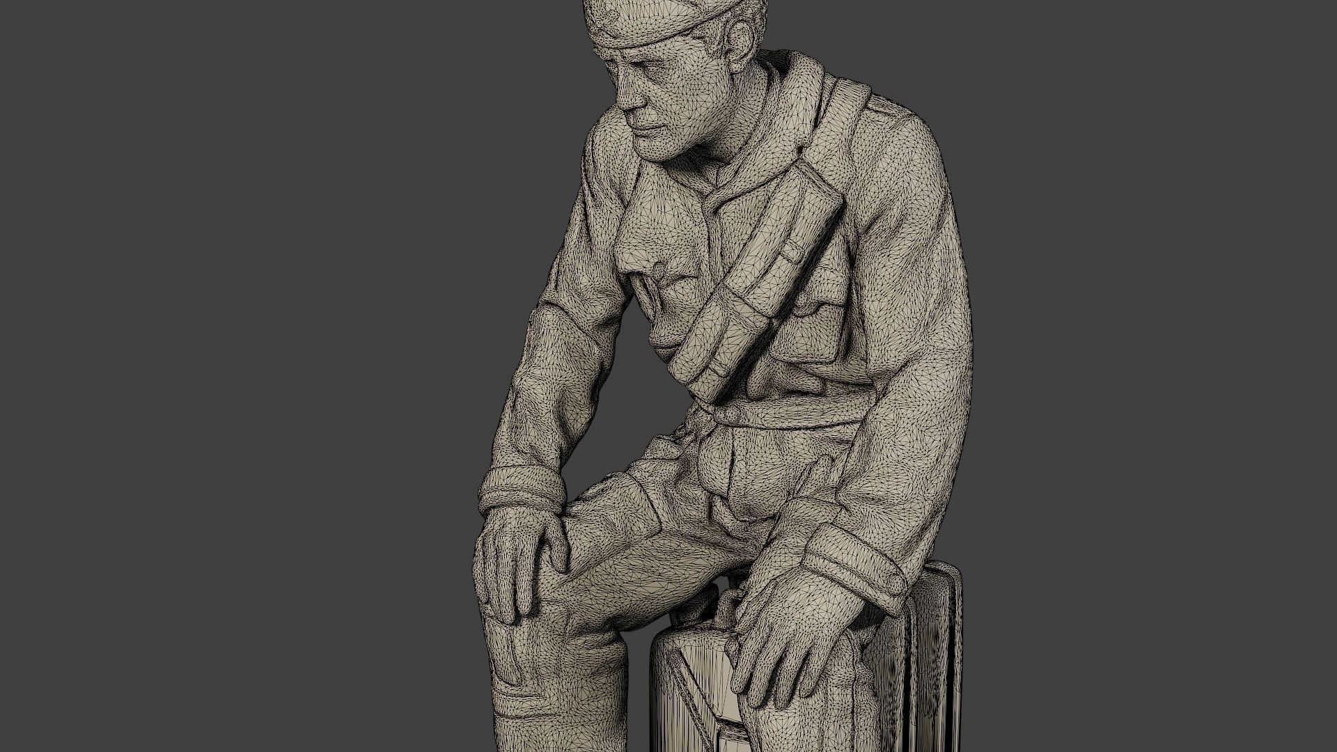 Italian Tank Crew Unit ww2 Sit ITCU1 3D print model_12