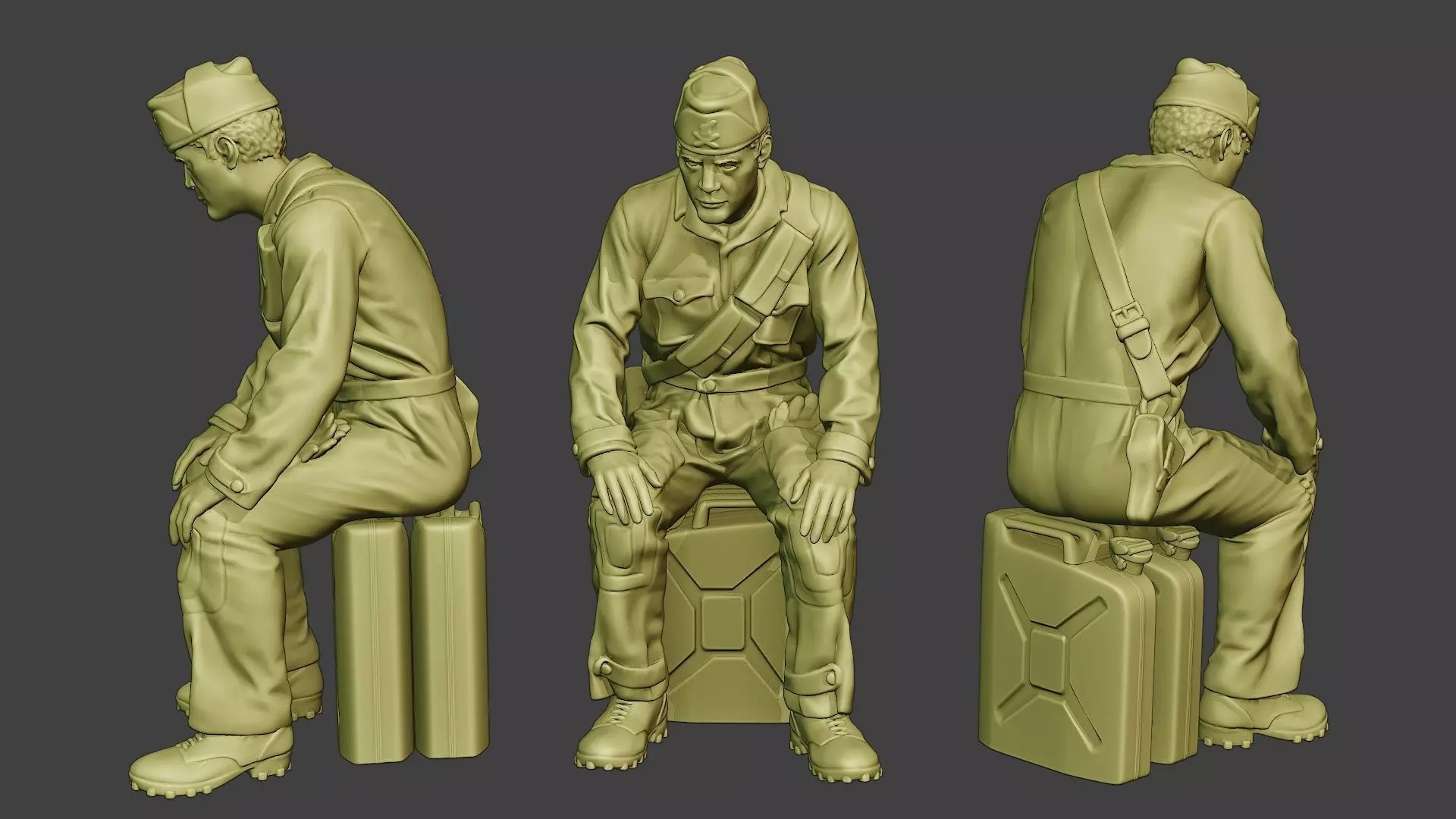 Italian Tank Crew Unit ww2 Sit ITCU1 3D print model_0