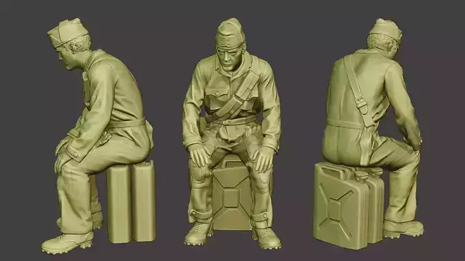 Italian Tank Crew Unit ww2 Sit ITCU1 3D print model