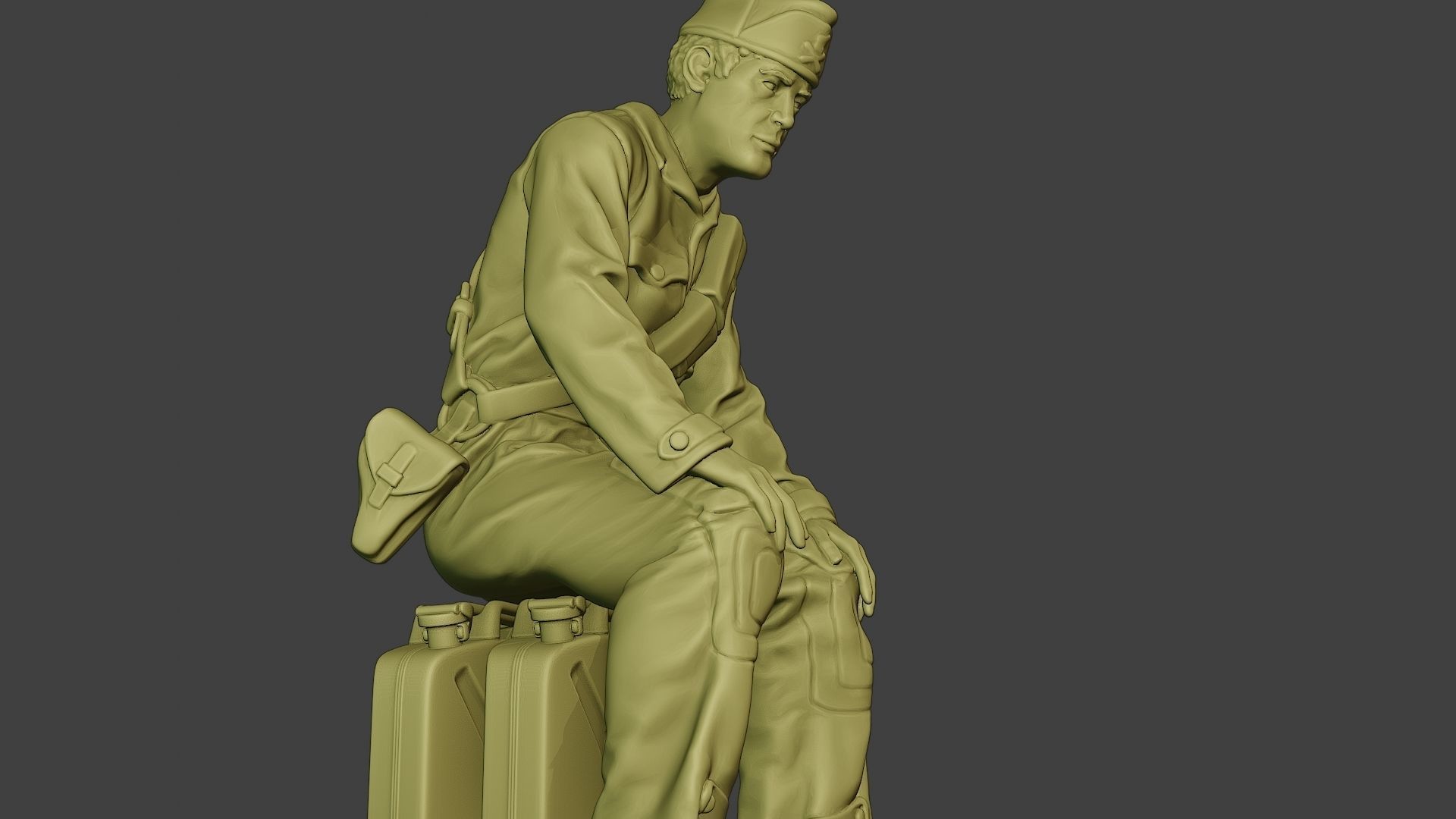 Italian Tank Crew Unit ww2 Sit ITCU1 3D print model_29