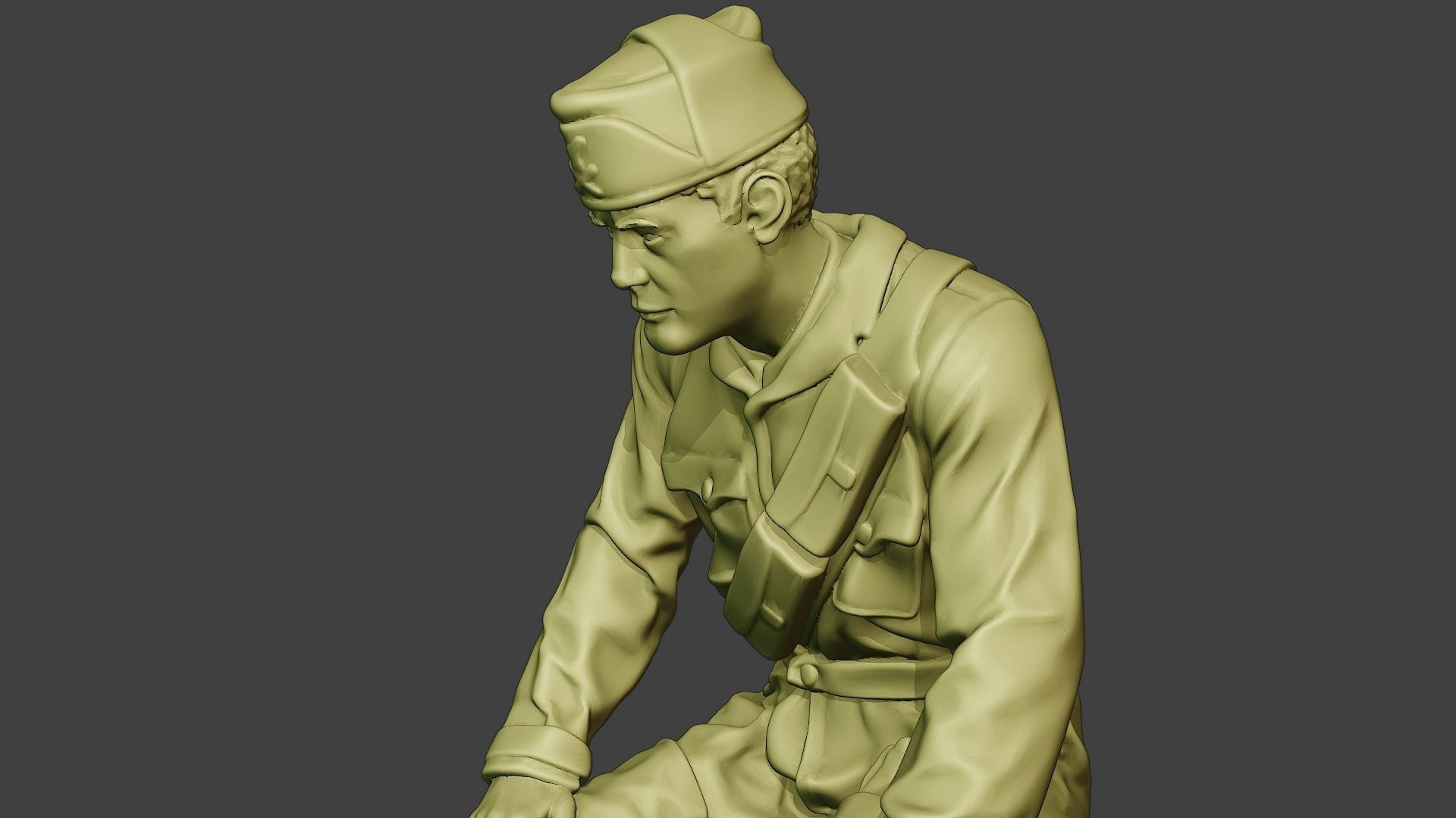 Italian Tank Crew Unit ww2 Sit ITCU1 3D print model_18