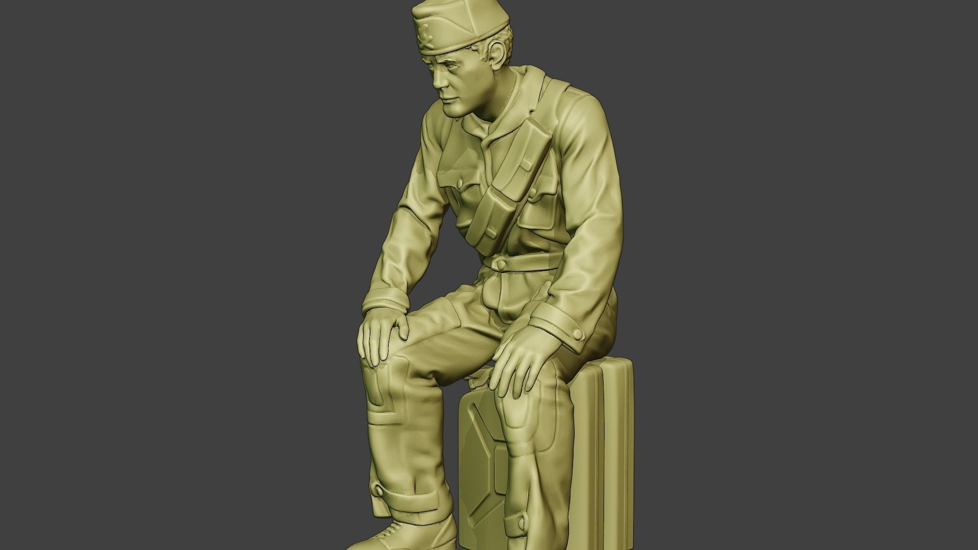 Italian Tank Crew Unit ww2 Sit ITCU1 3D print model_27