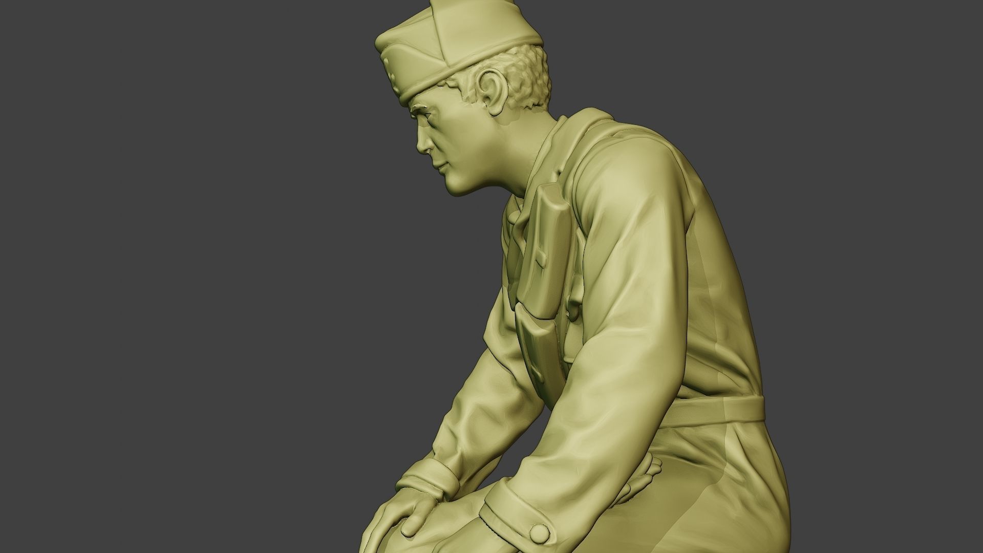 Italian Tank Crew Unit ww2 Sit ITCU1 3D print model_17