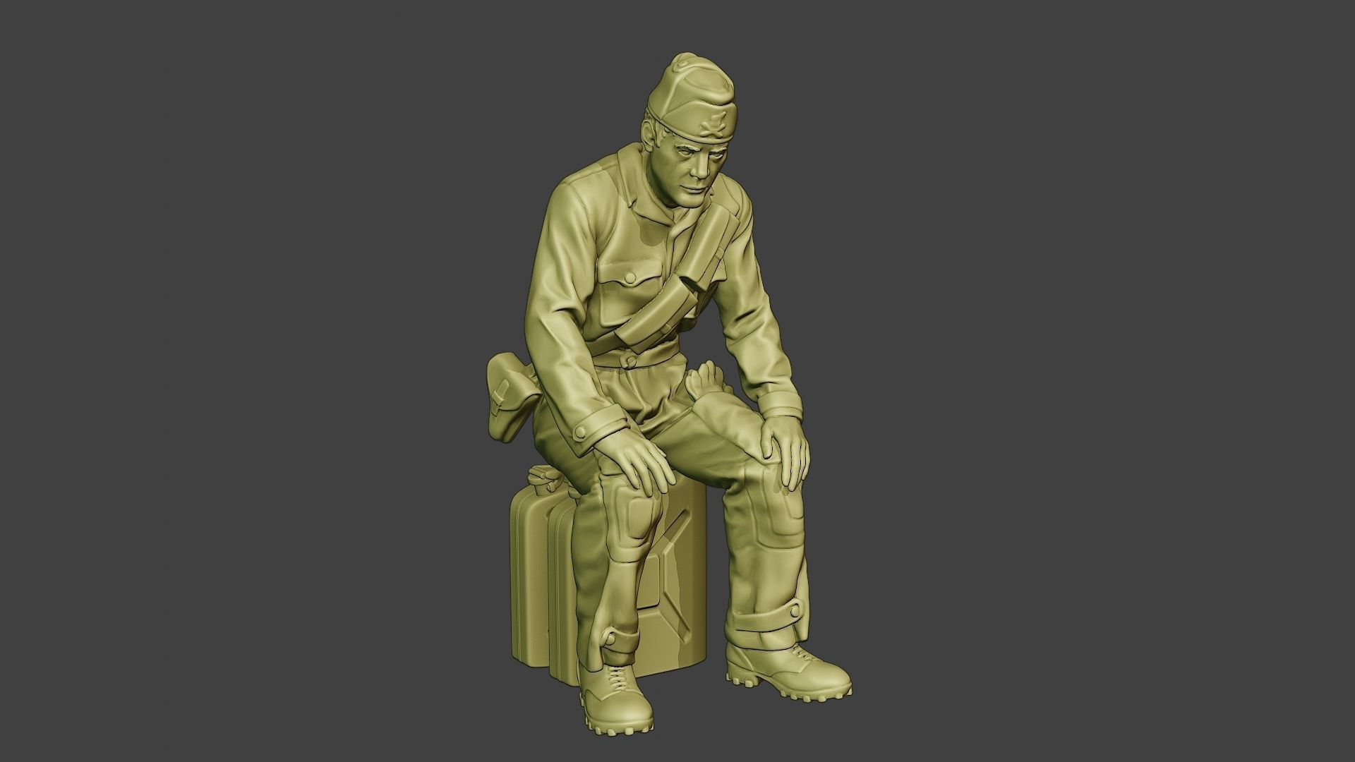 Italian Tank Crew Unit ww2 Sit ITCU1 3D print model_10