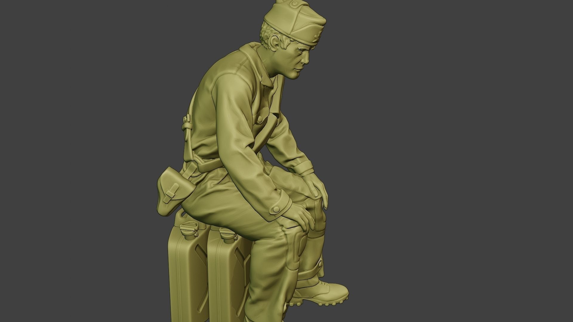 Italian Tank Crew Unit ww2 Sit ITCU1 3D print model_30