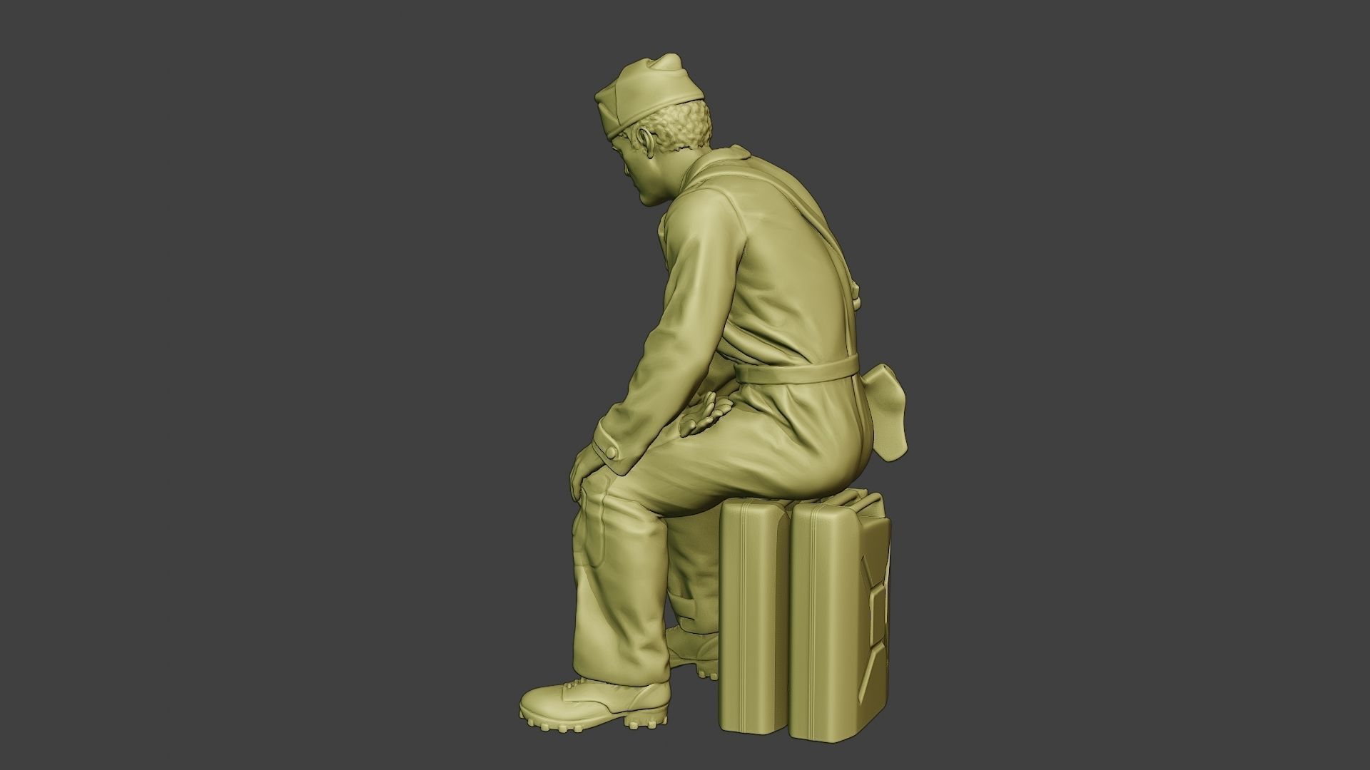 Italian Tank Crew Unit ww2 Sit ITCU1 3D print model_4