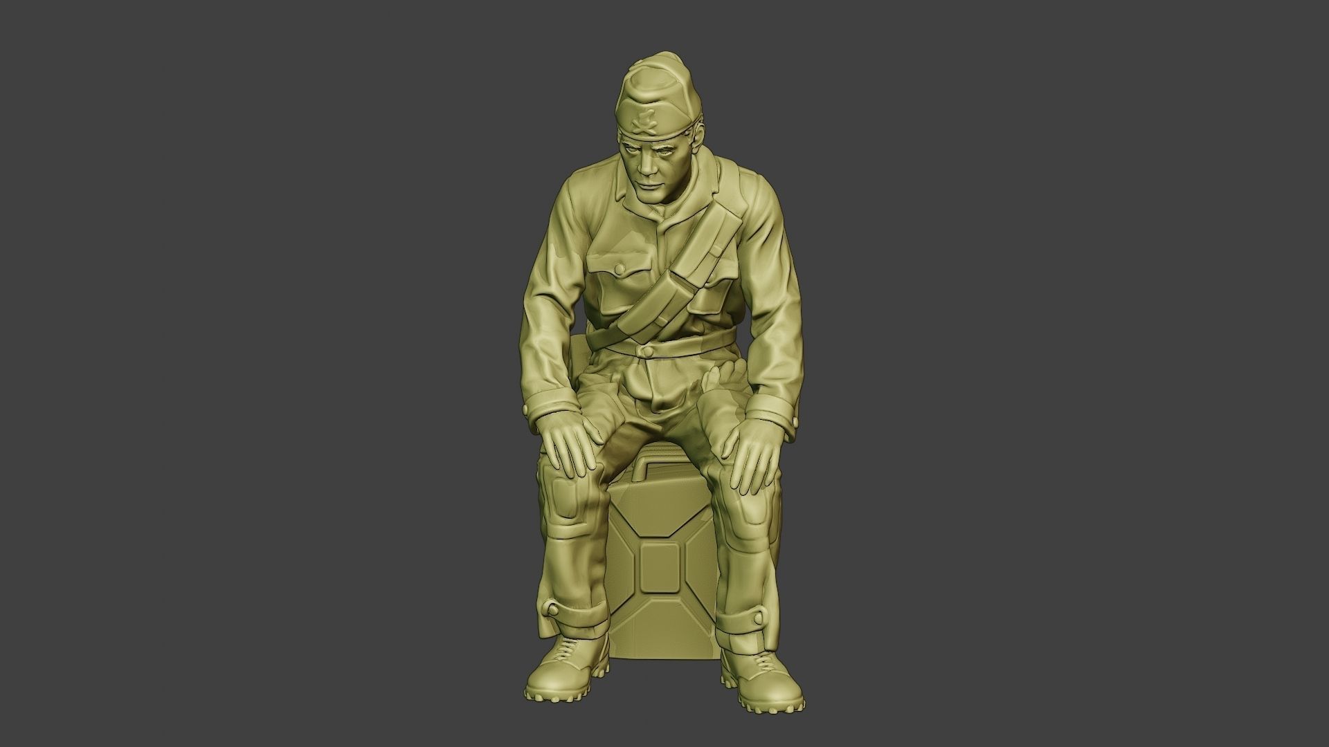 Italian Tank Crew Unit ww2 Sit ITCU1 3D print model_11
