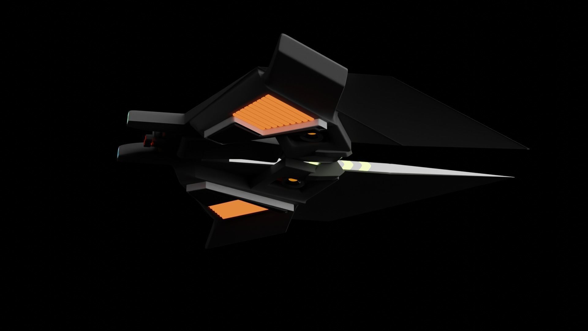 sci-fi Aircraft 3D model_2