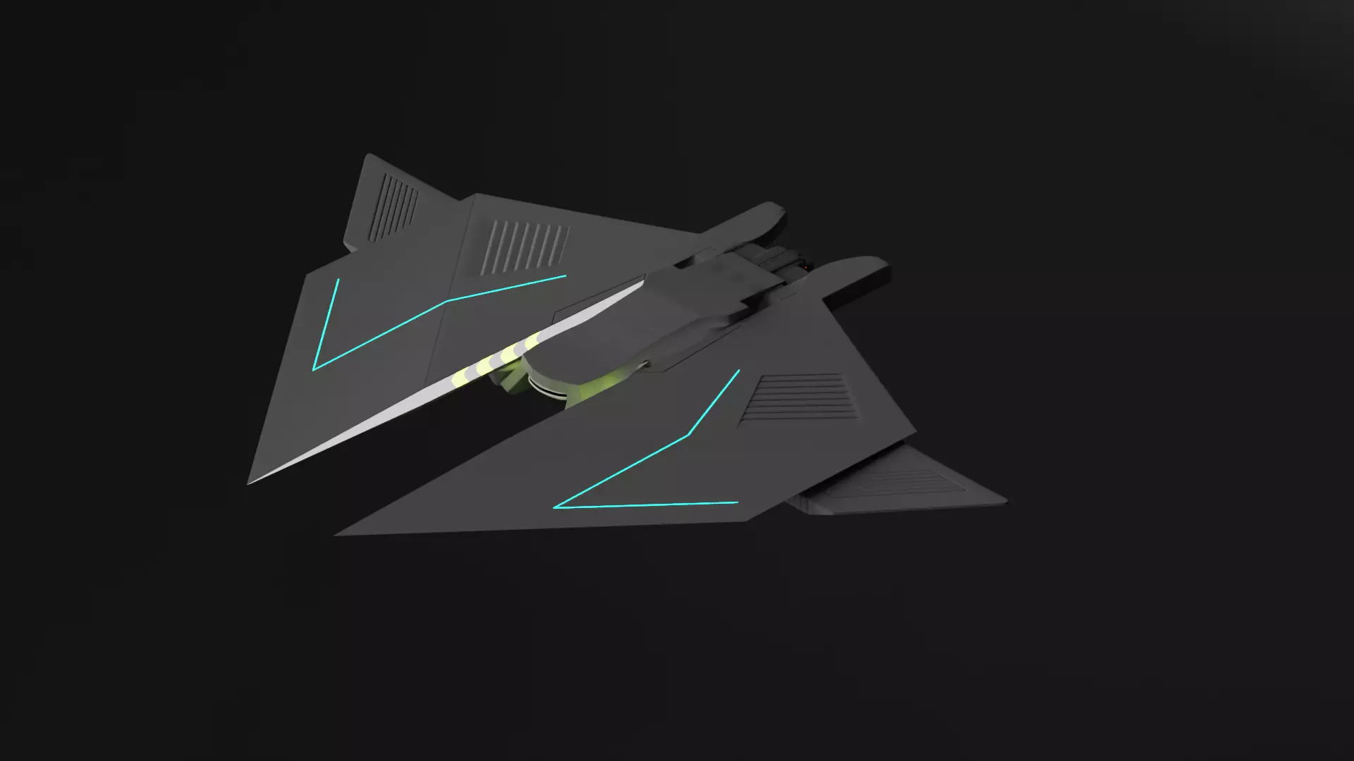 sci-fi Aircraft 3D model_0