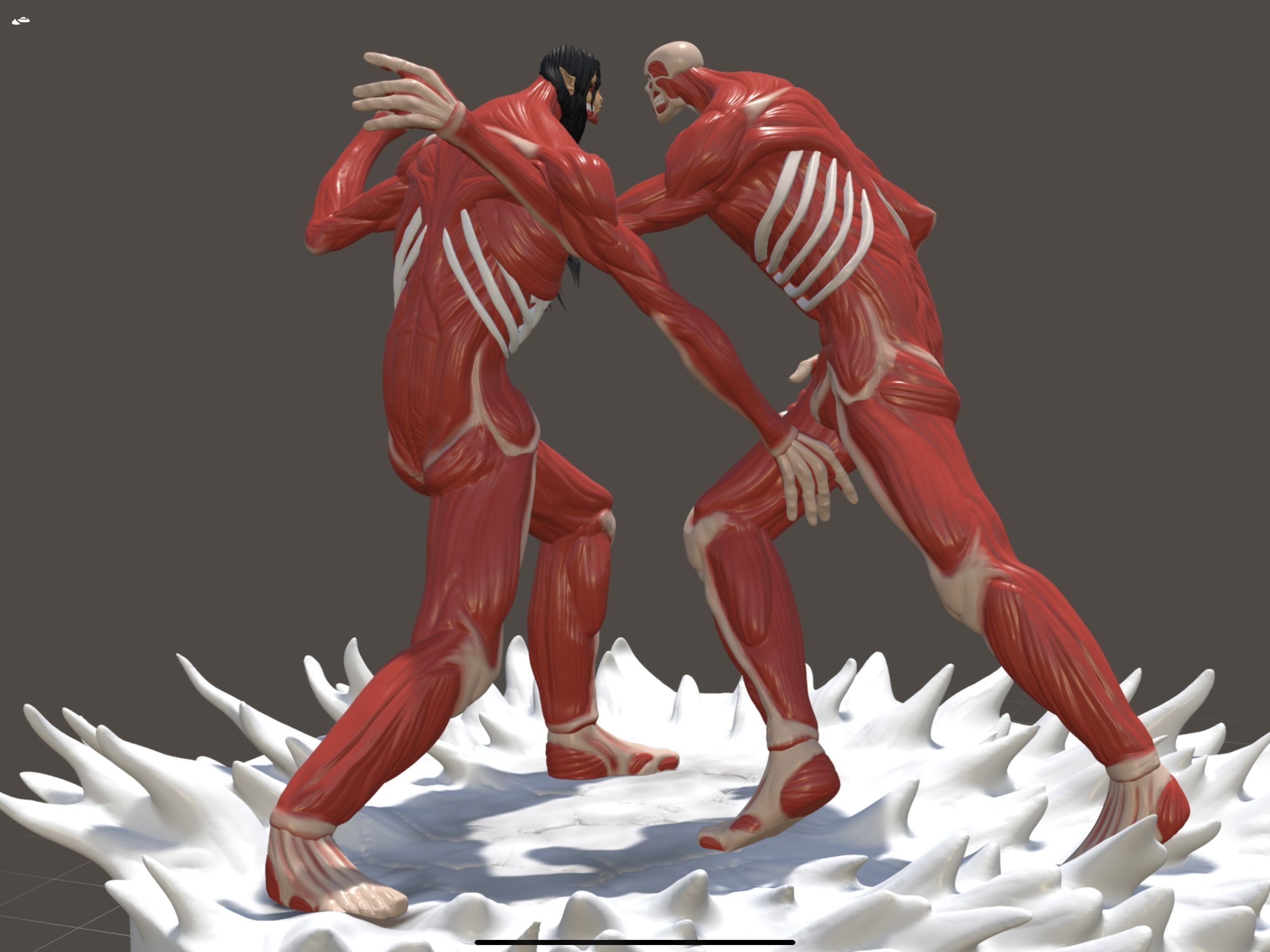 Eren vs armin -attack no titan 3d model 3D model_10