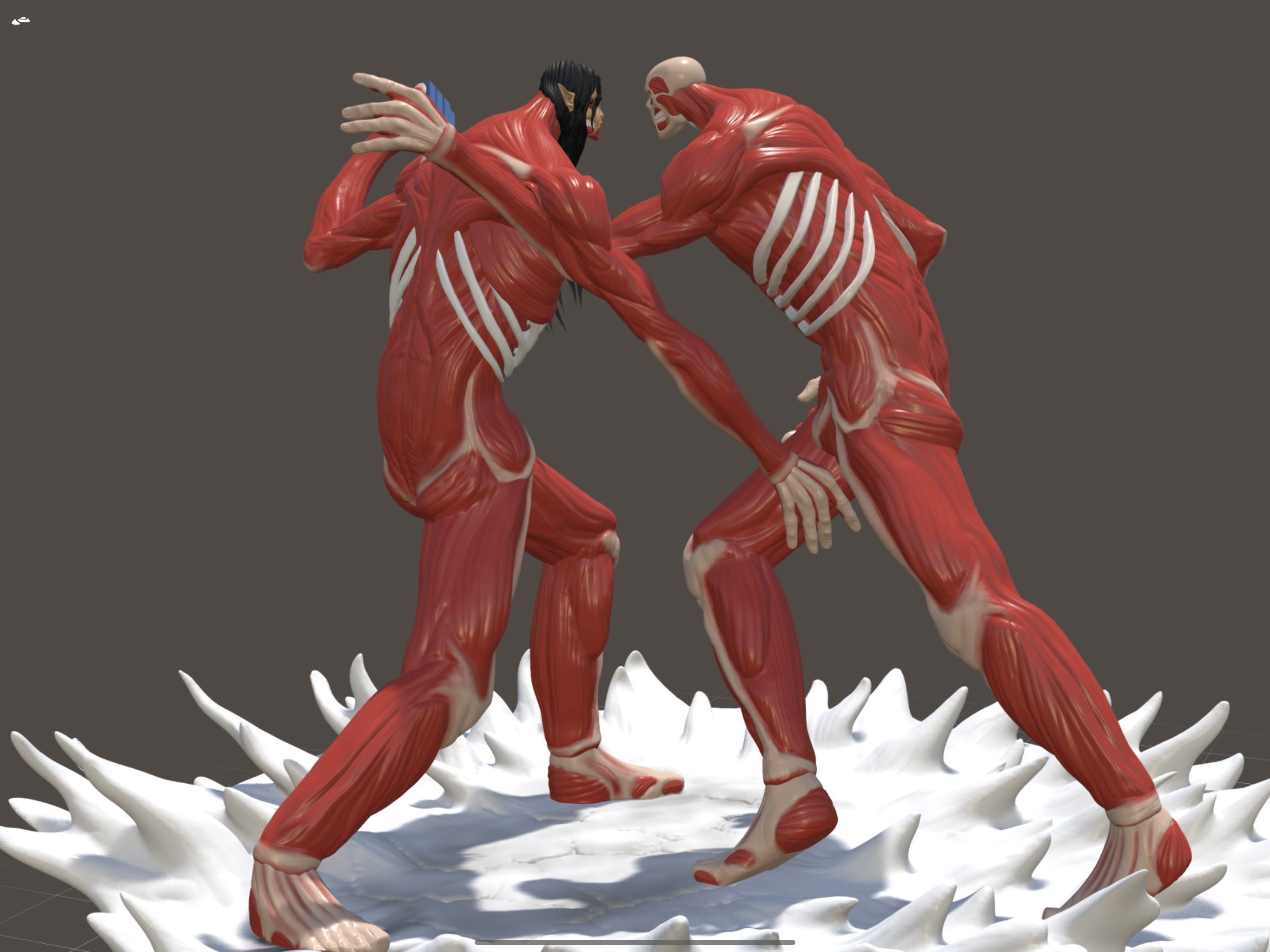 Eren vs armin -attack no titan 3d model 3D model_3