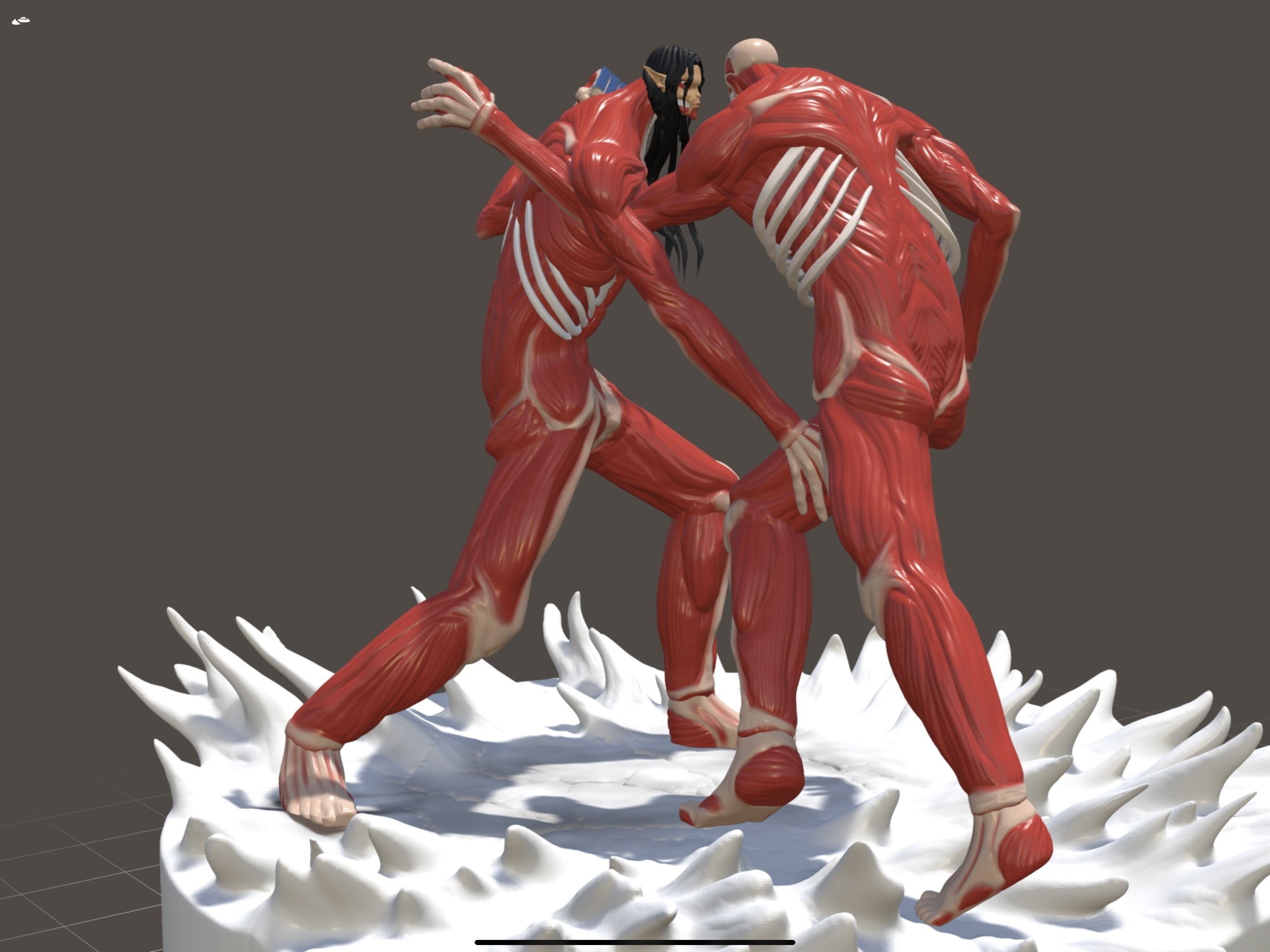 Eren vs armin -attack no titan 3d model 3D model_9