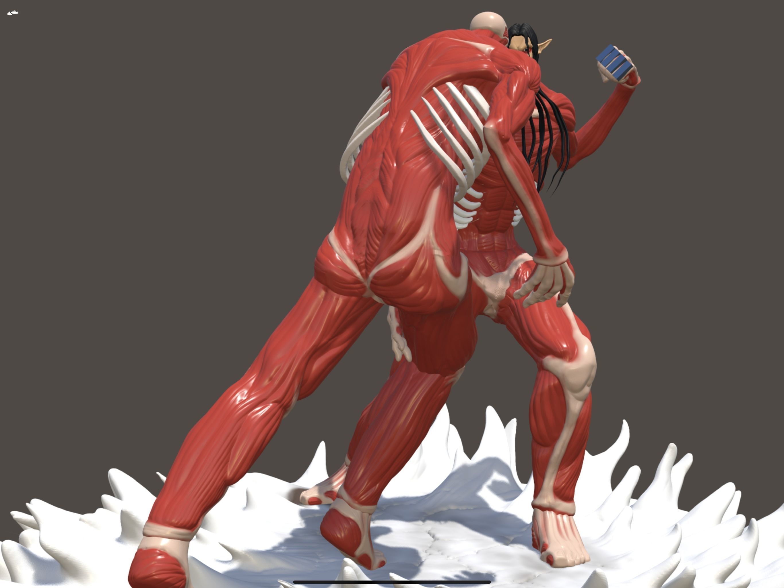 Eren vs armin -attack no titan 3d model 3D model_8