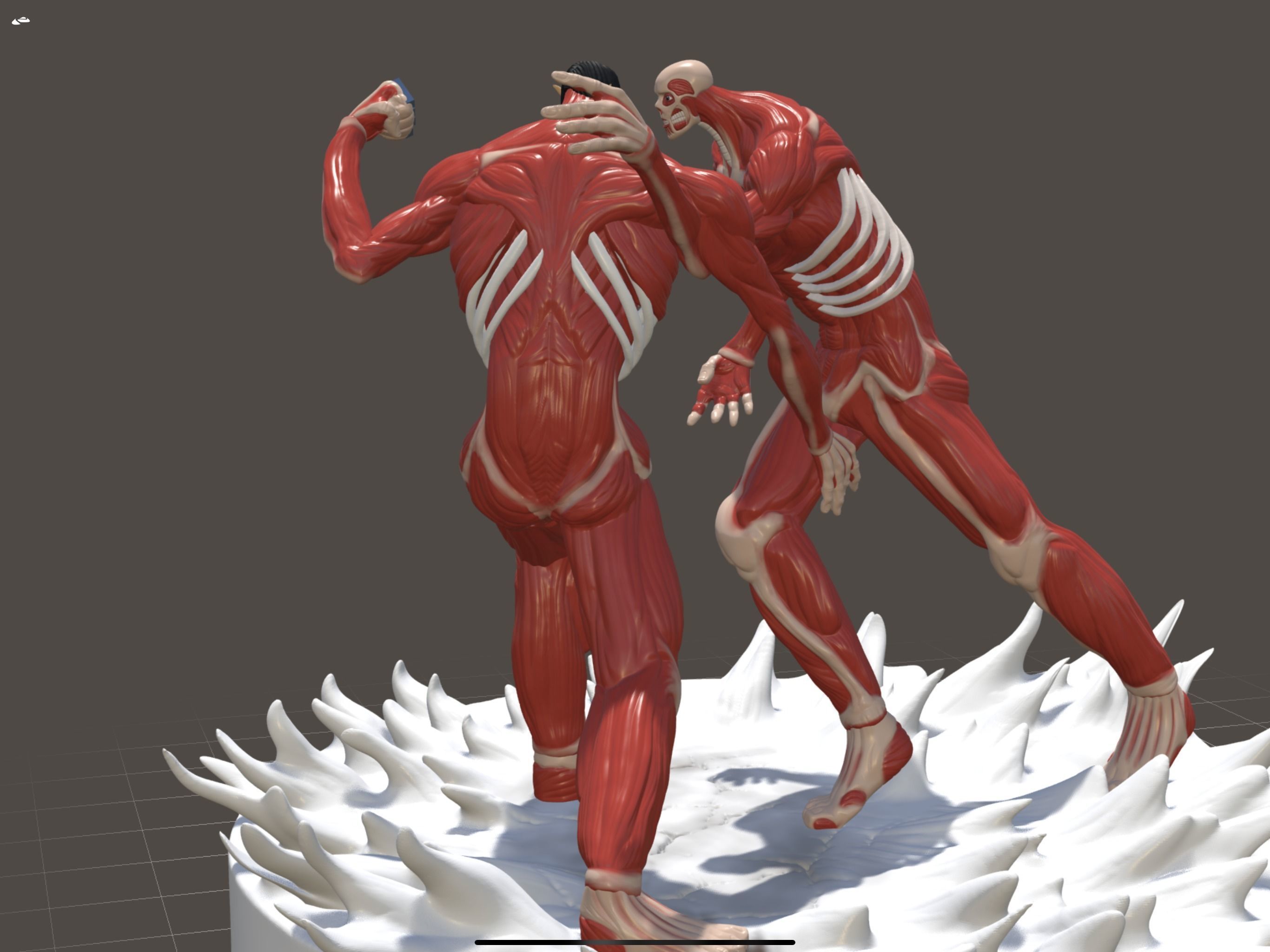 Eren vs armin -attack no titan 3d model 3D model_4