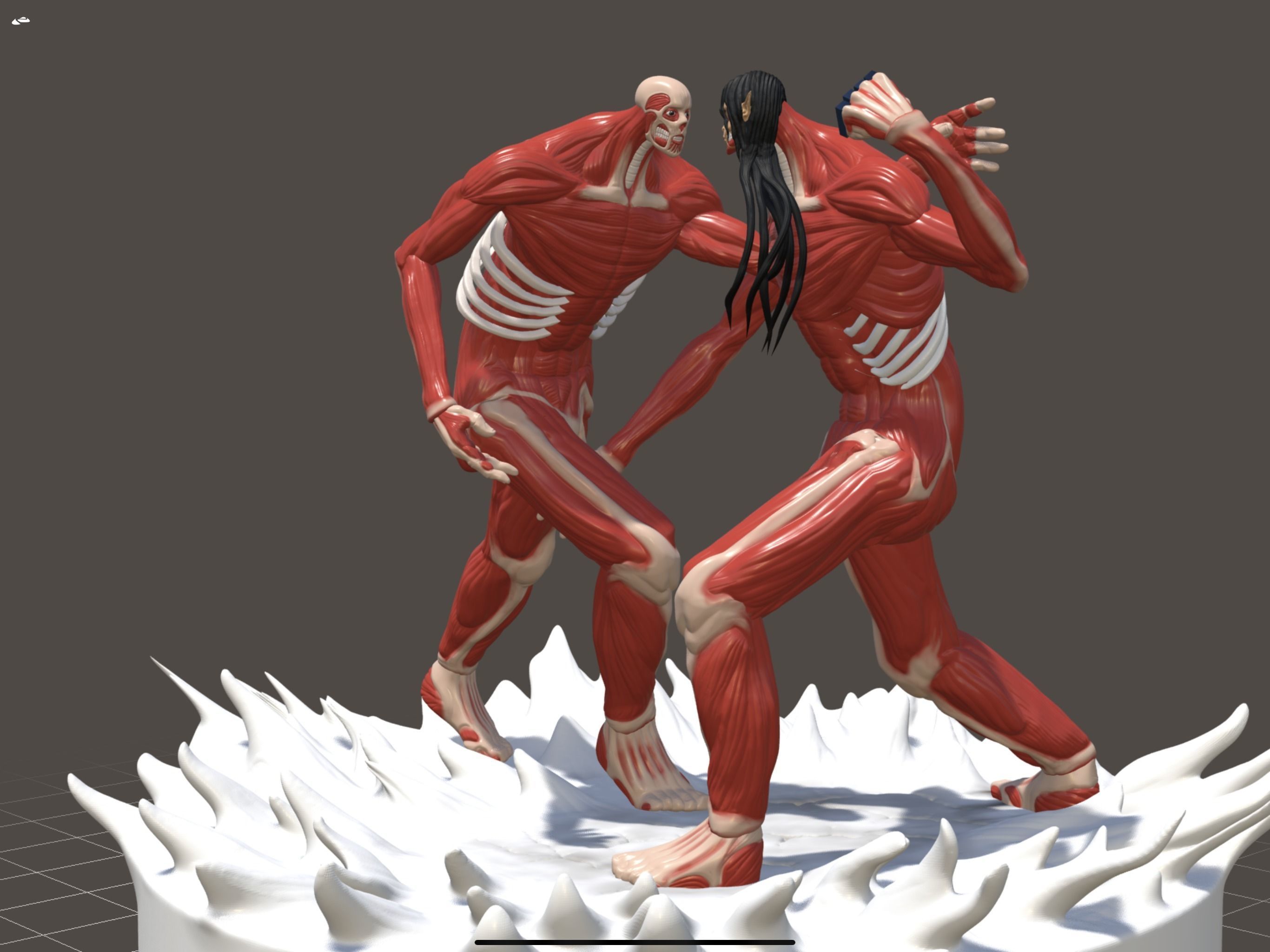 Eren vs armin -attack no titan 3d model 3D model_6