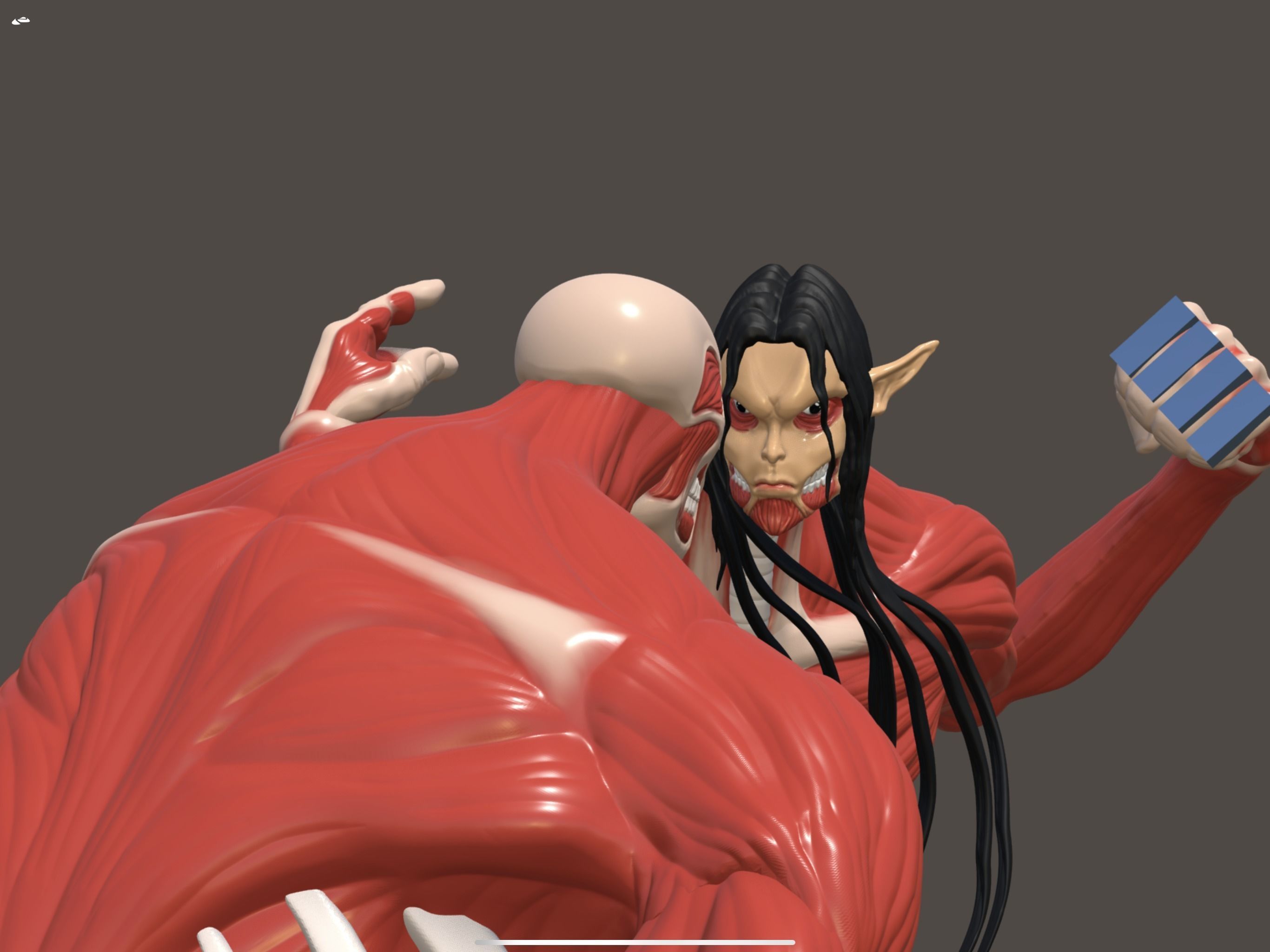 Eren vs armin -attack no titan 3d model 3D model_12