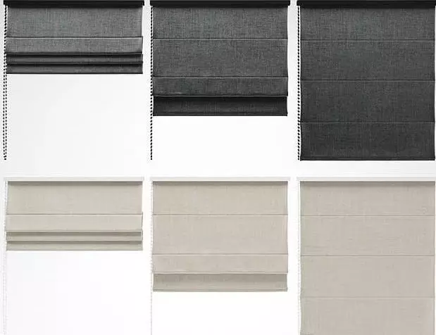 Modern Curtain 3D model_0