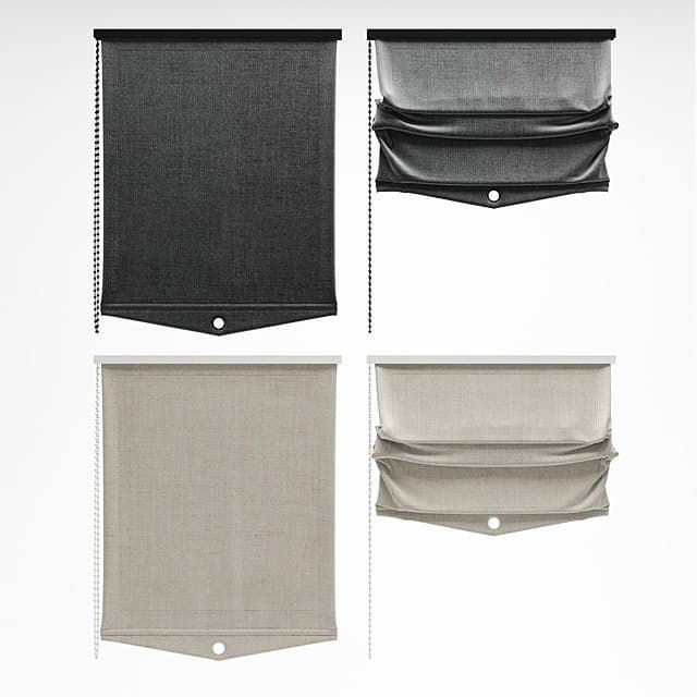 Modern Curtain 3D model_2