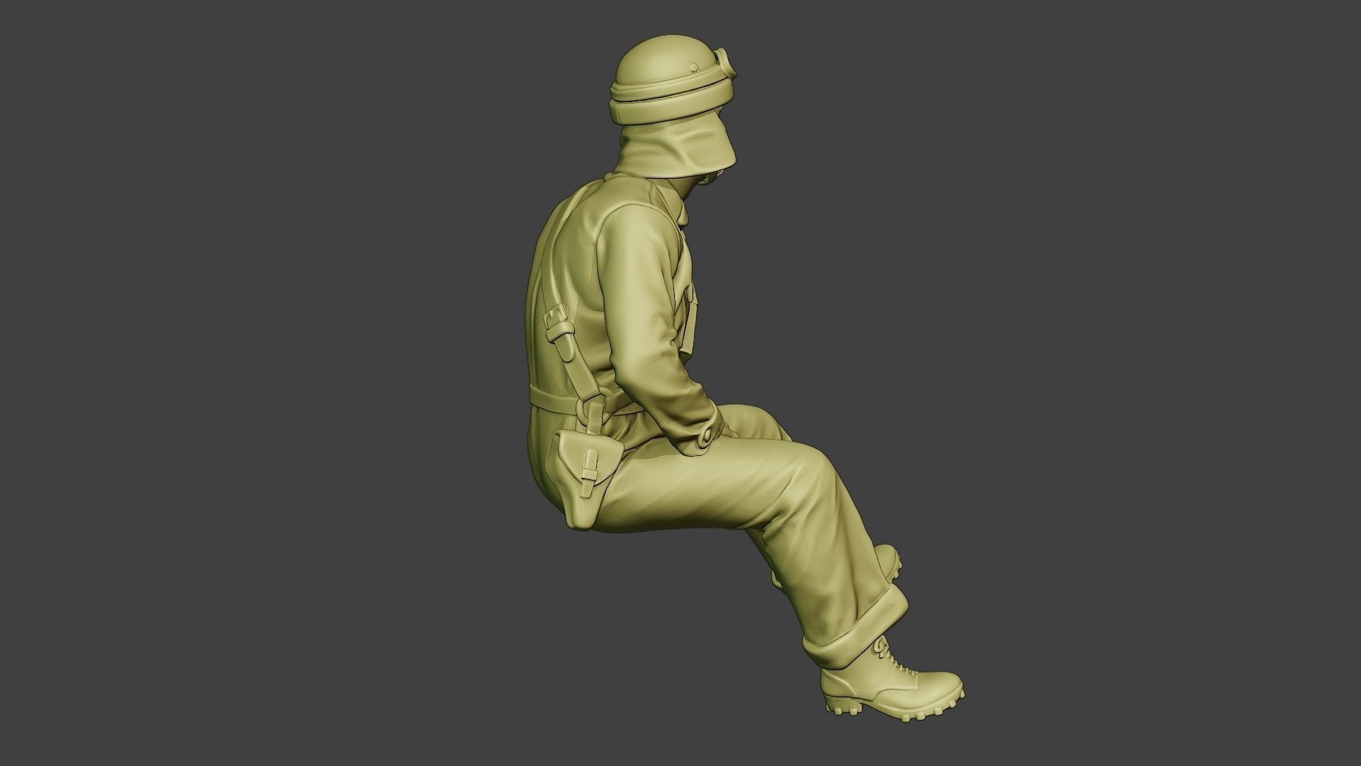 Italian Tank Crew Unit ww2 Sit4 ITCU1 3D print model_8