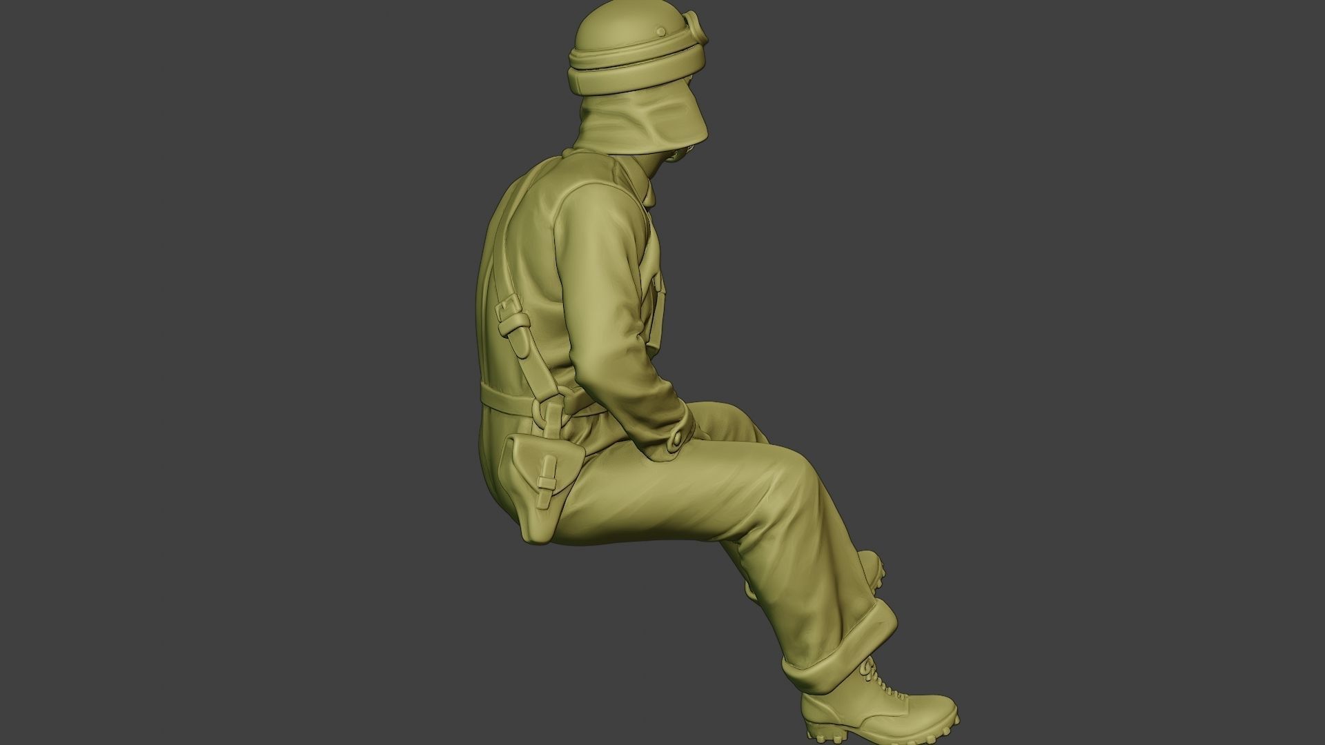 Italian Tank Crew Unit ww2 Sit4 ITCU1 3D print model_31