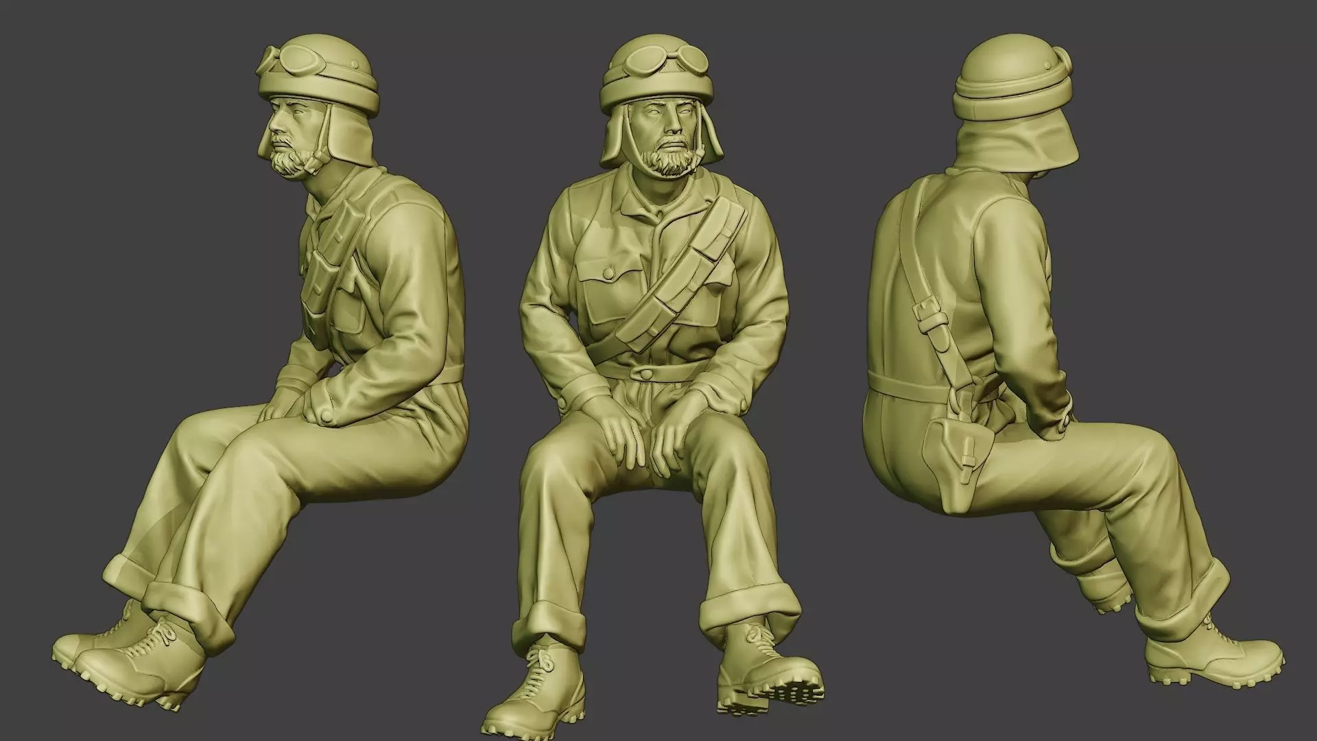 Italian Tank Crew Unit ww2 Sit4 ITCU1 3D print model_0