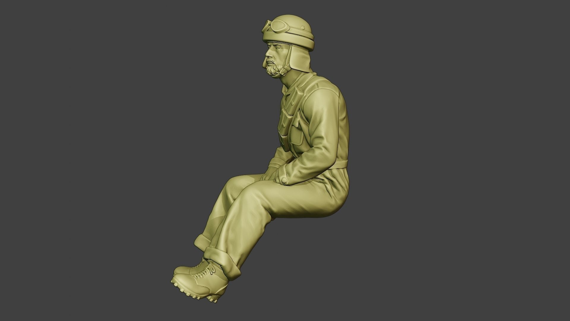Italian Tank Crew Unit ww2 Sit4 ITCU1 3D print model_3