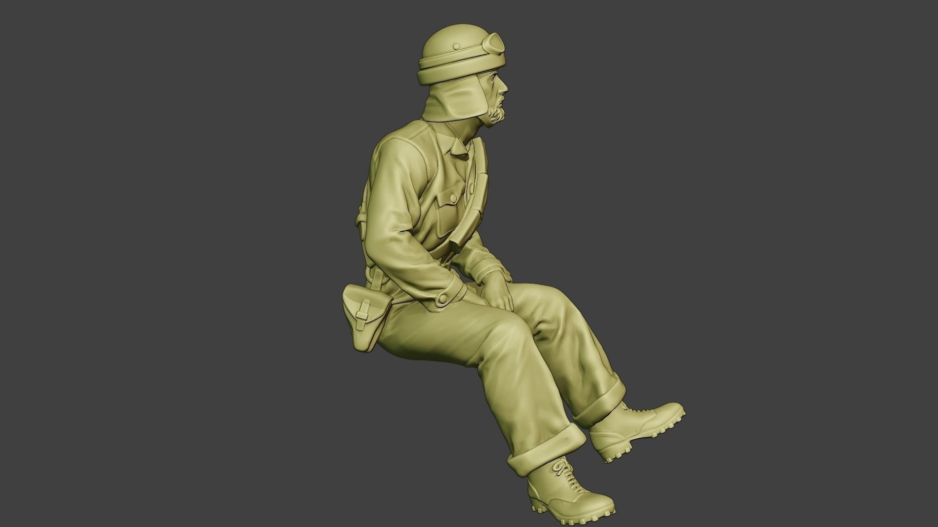 Italian Tank Crew Unit ww2 Sit4 ITCU1 3D print model_9