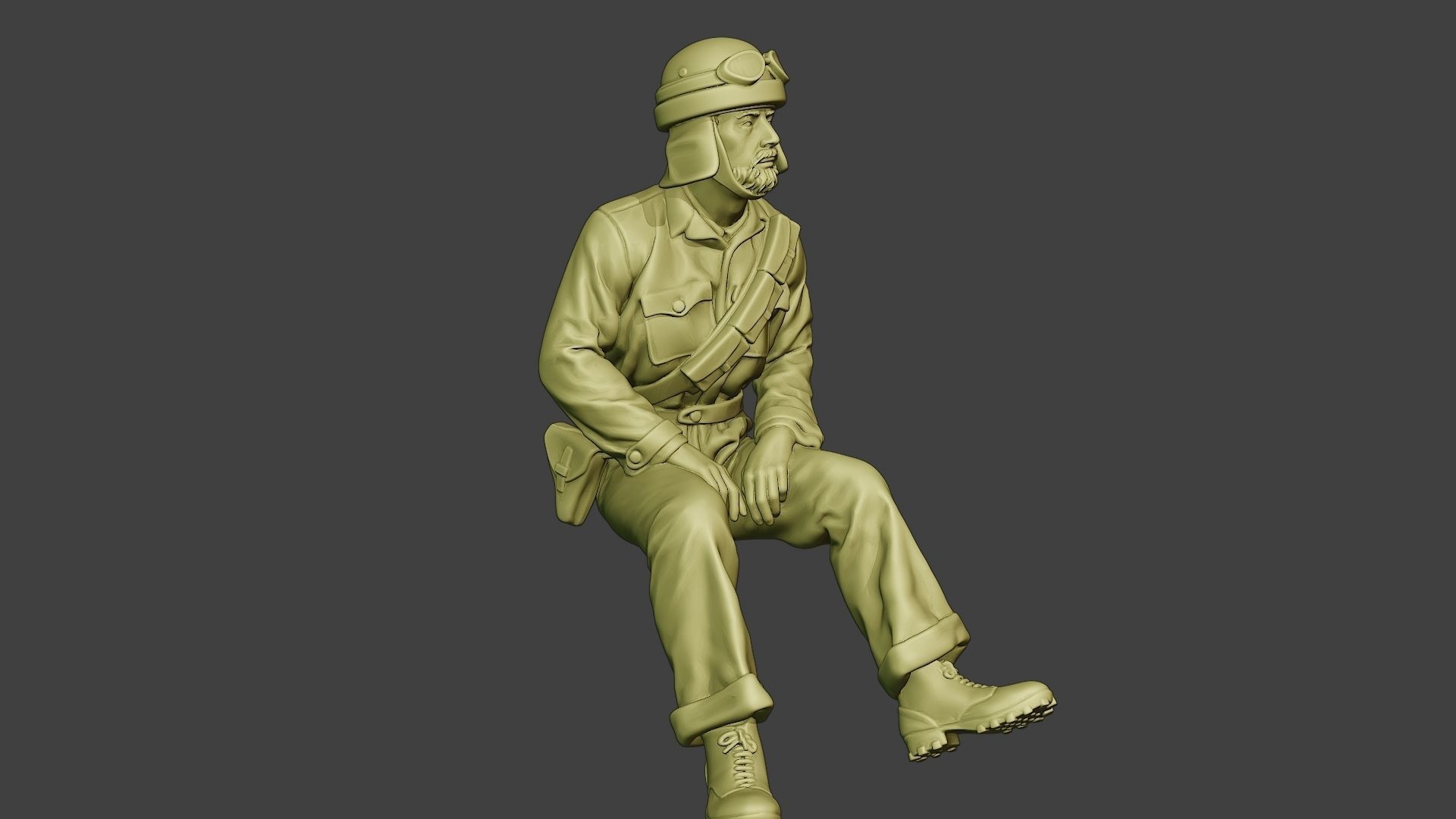 Italian Tank Crew Unit ww2 Sit4 ITCU1 3D print model_10